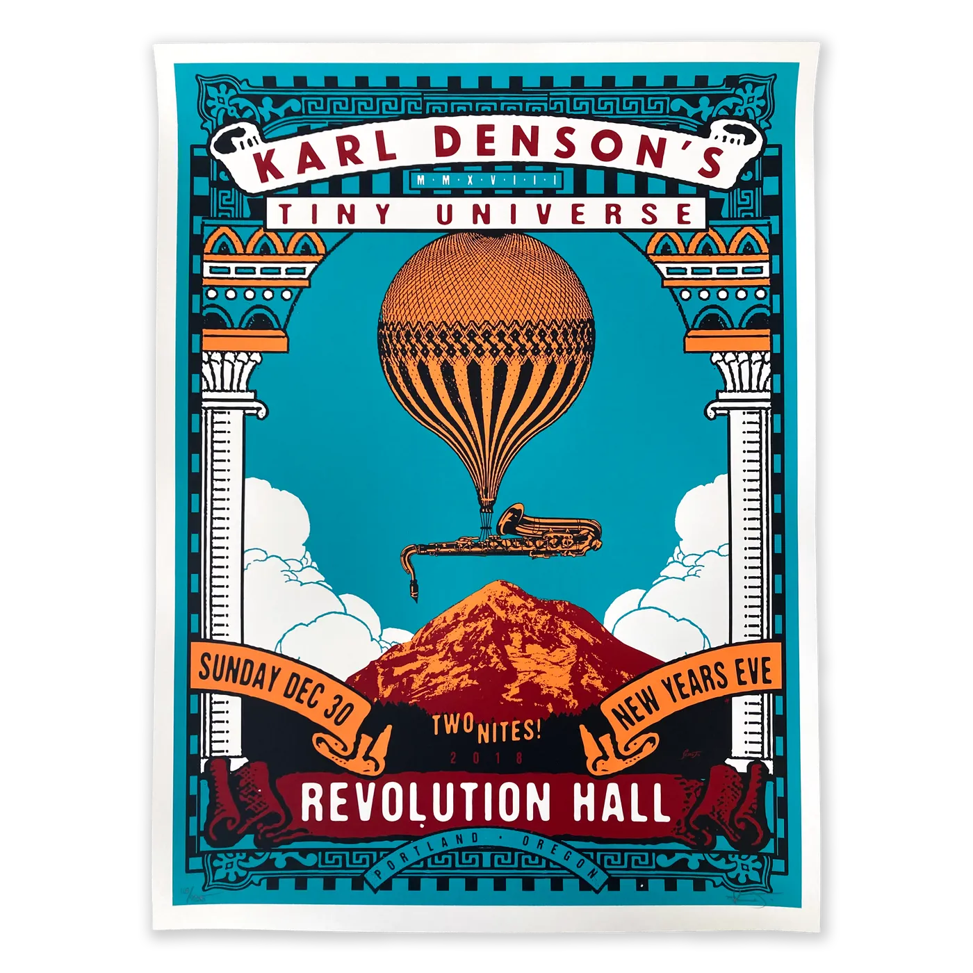 Karl Denson's Tiny Universe New Year's Eve 2018 Portland, Oregon Poster