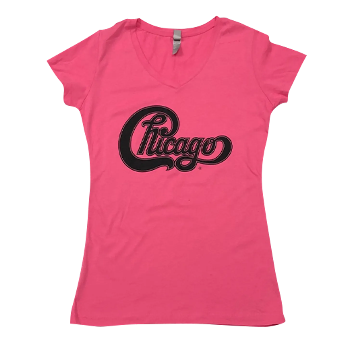 Chicago Hot Pink Logo Women's V-Neck SS Tee