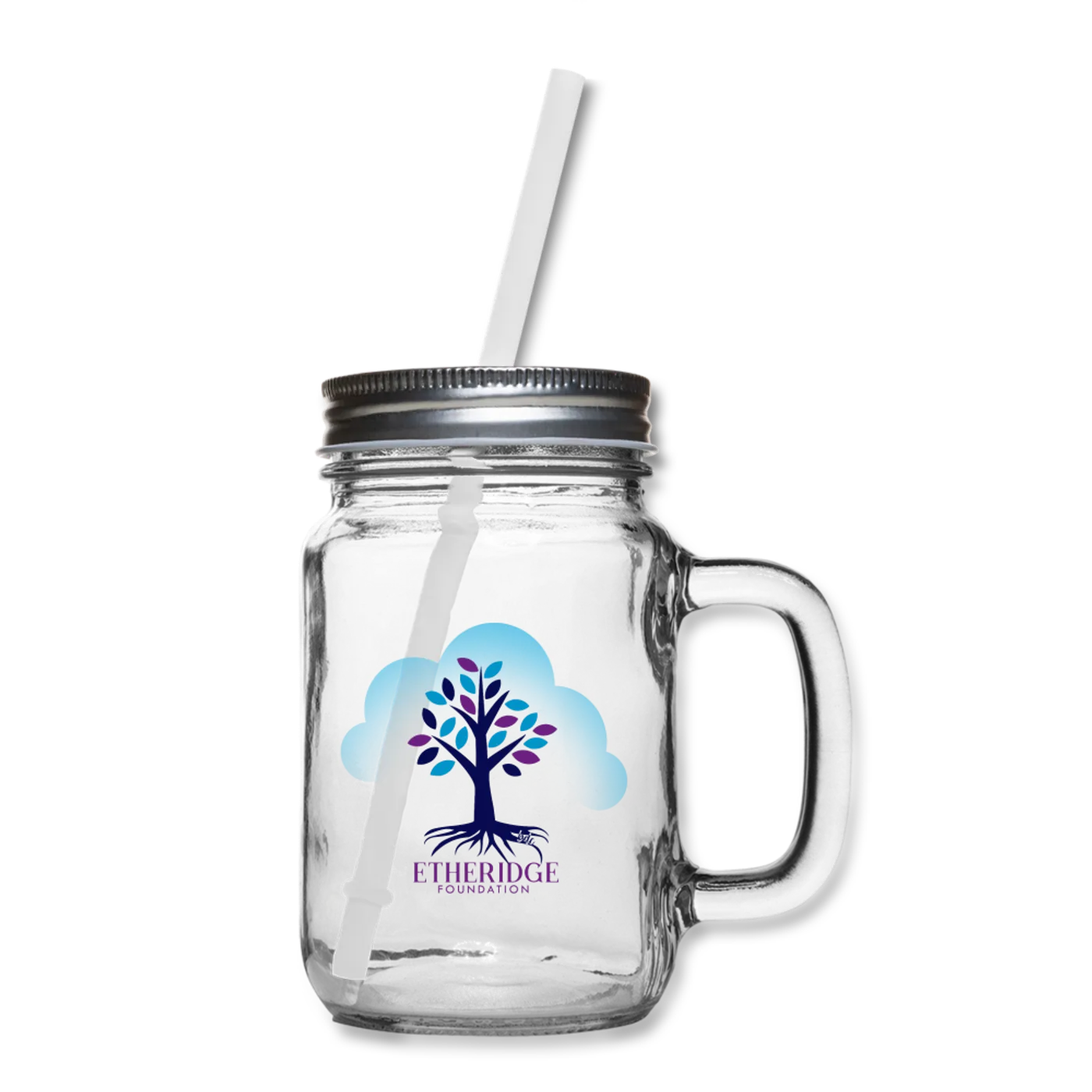 Rock and Roll Tshirts dot com Glass Etheridge Foundation Mason Jar