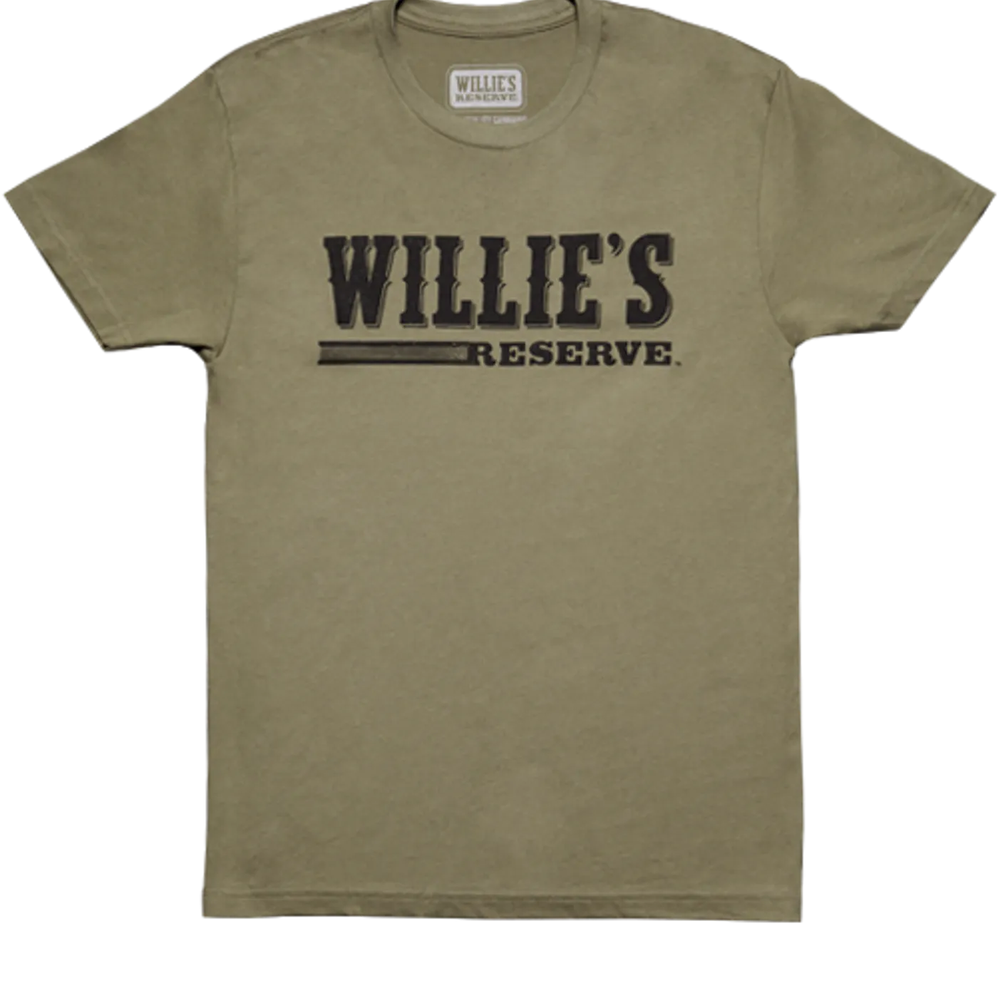 Willie's Reserve Olive Green Logo Men's Tee