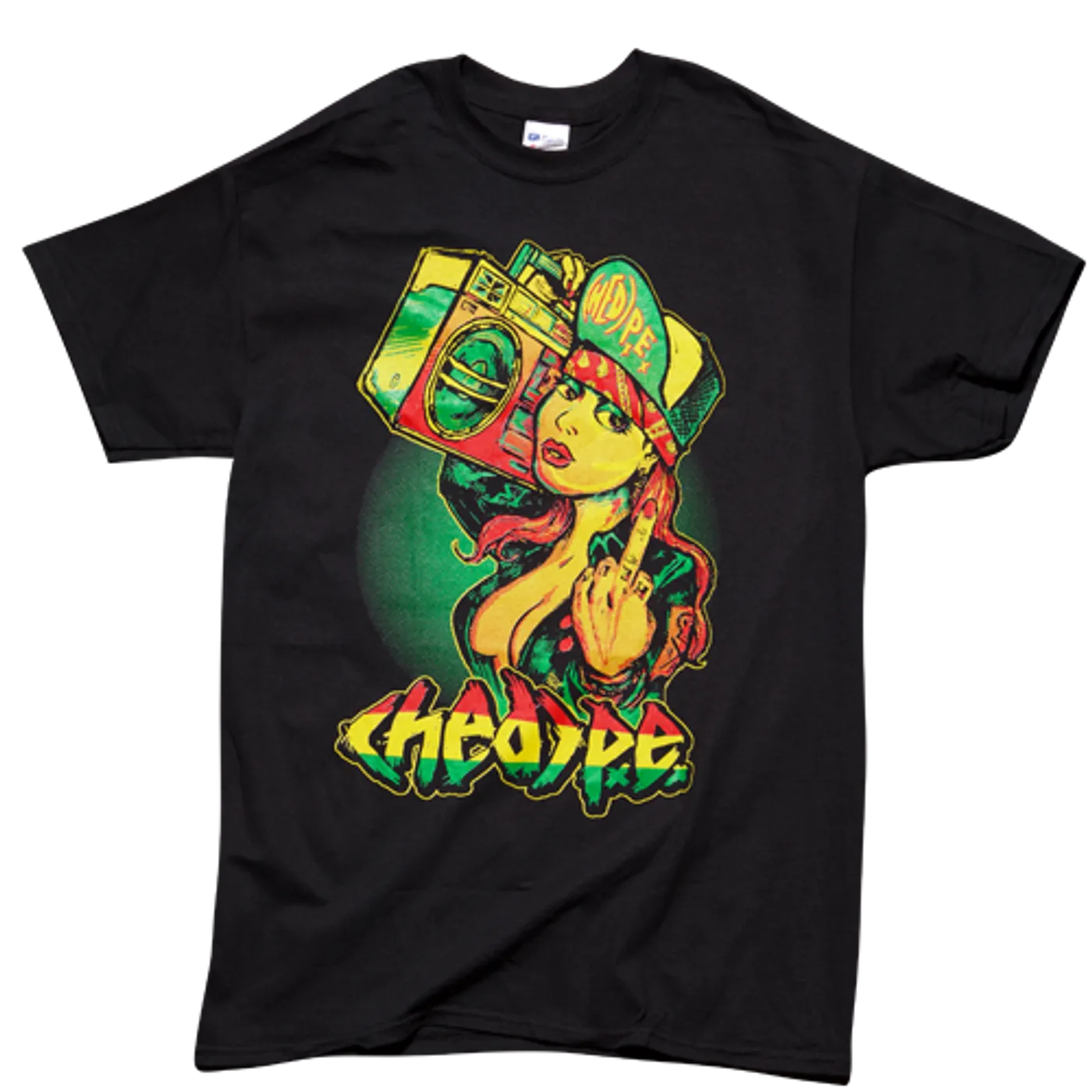Rock and Roll Tshirts dot com (hed)p.e. Black Rasta Boombox Tee