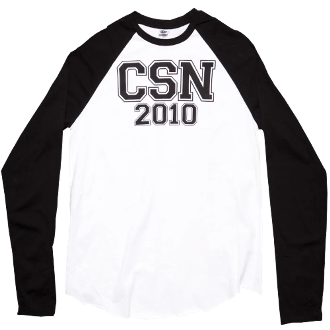 Crosby, Stills & Nash Crosby Sills and Nash "2010 Tour Itinerary" Long Sleeve Baseball Shirt