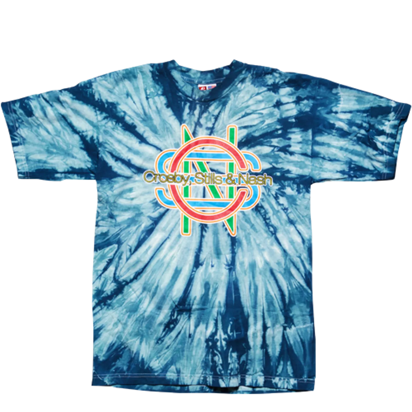 Crosby, Stills & Nash Green Tie-Dyed SS-2012 Tour/Itinerary