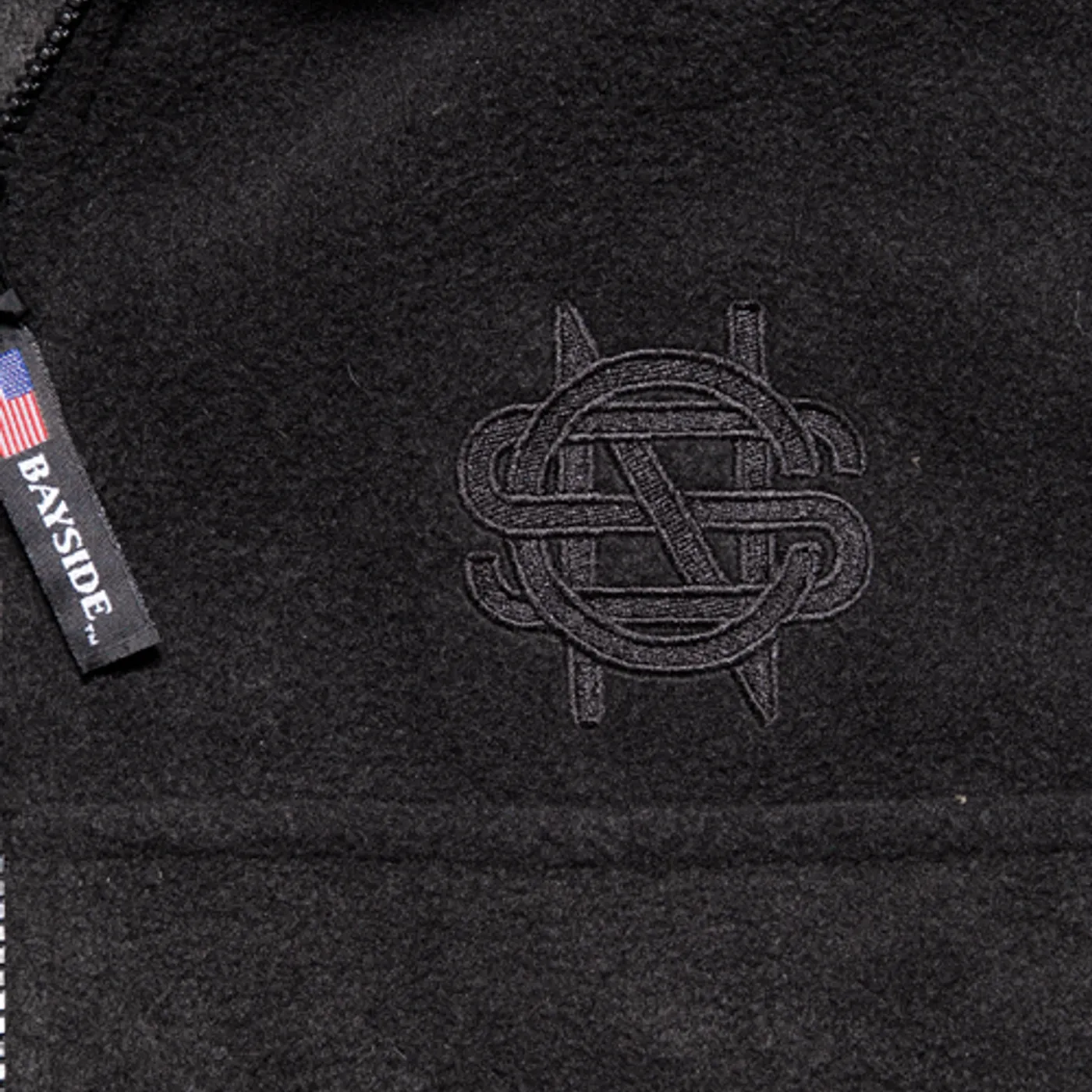 Crosby, Stills & Nash Black Fleece Vest-Initials Logo