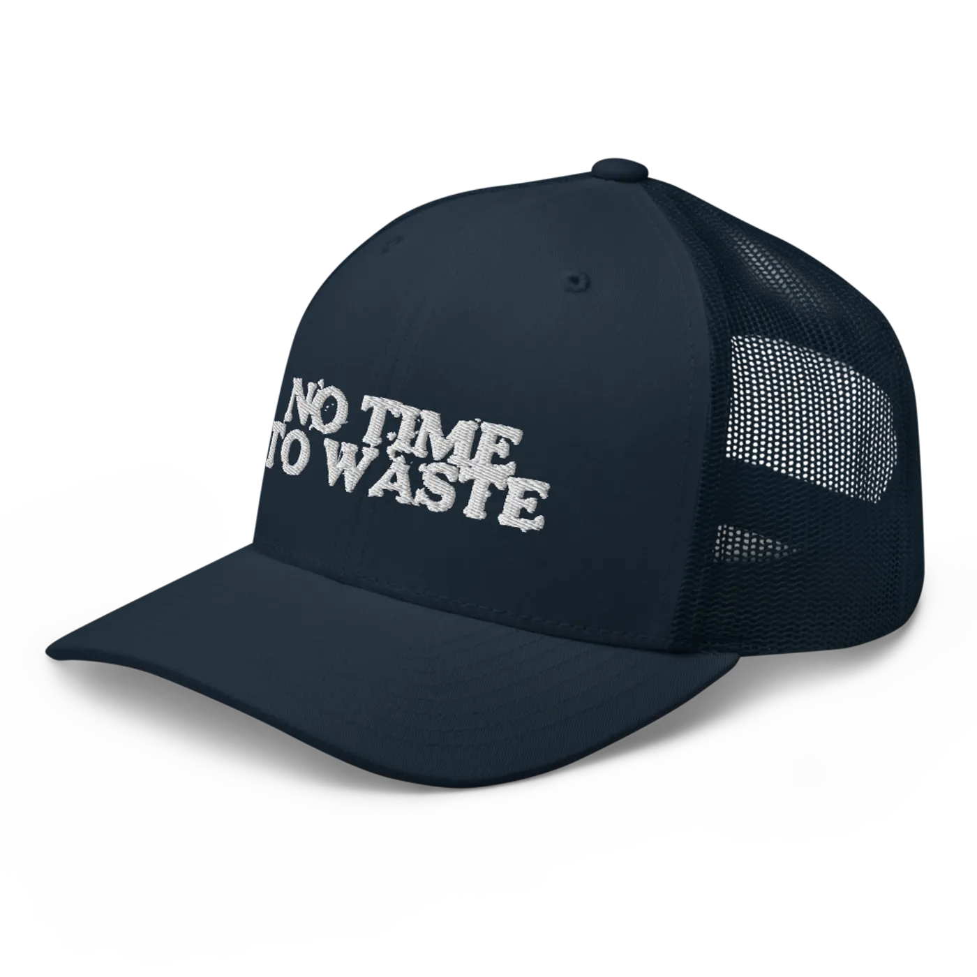No Time To Waste Trucker Cap Unisex (Navy)