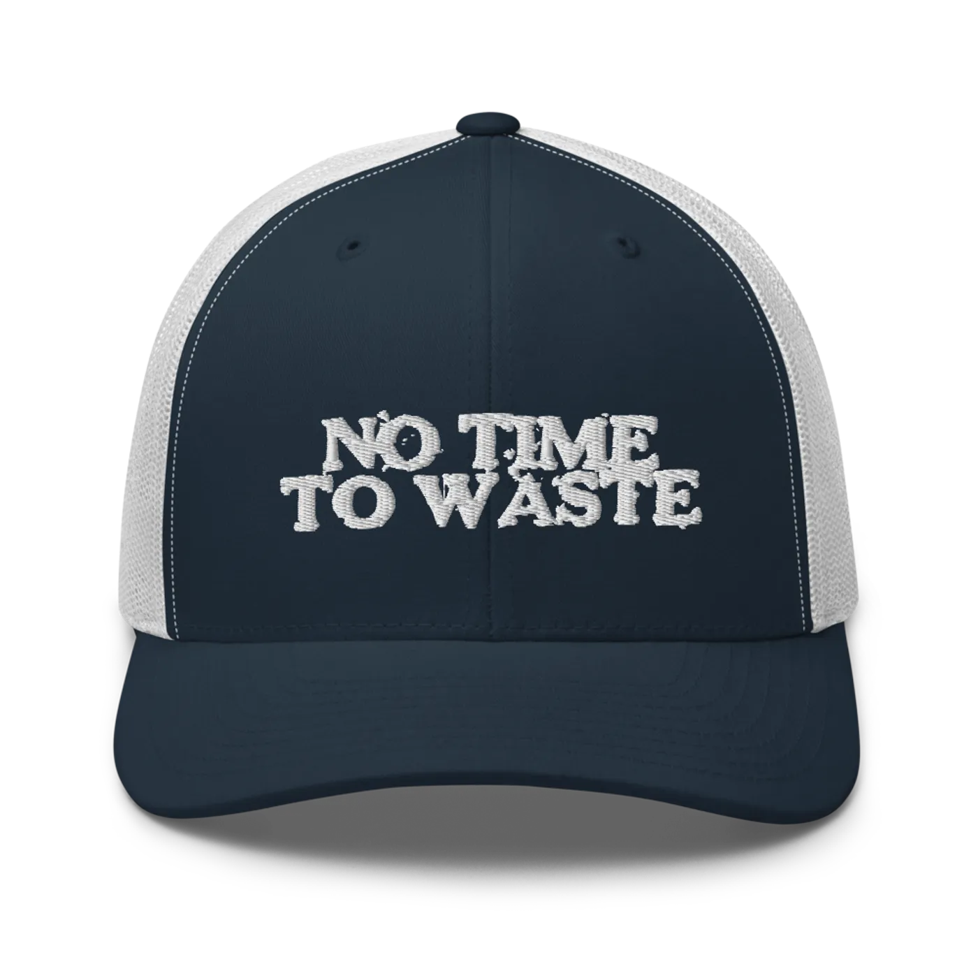 No Time To Waste Trucker Cap Unisex (Navy\White)
