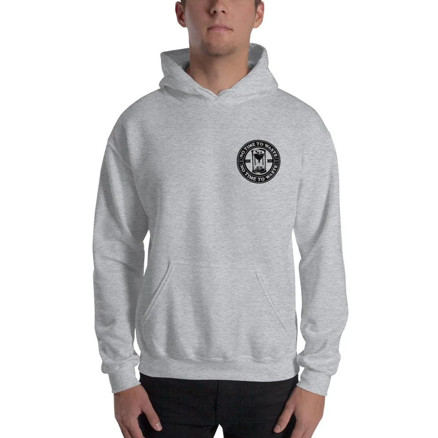 No Time To Waste N.T.T.W Front & Rear Logo Unisex Hoodie