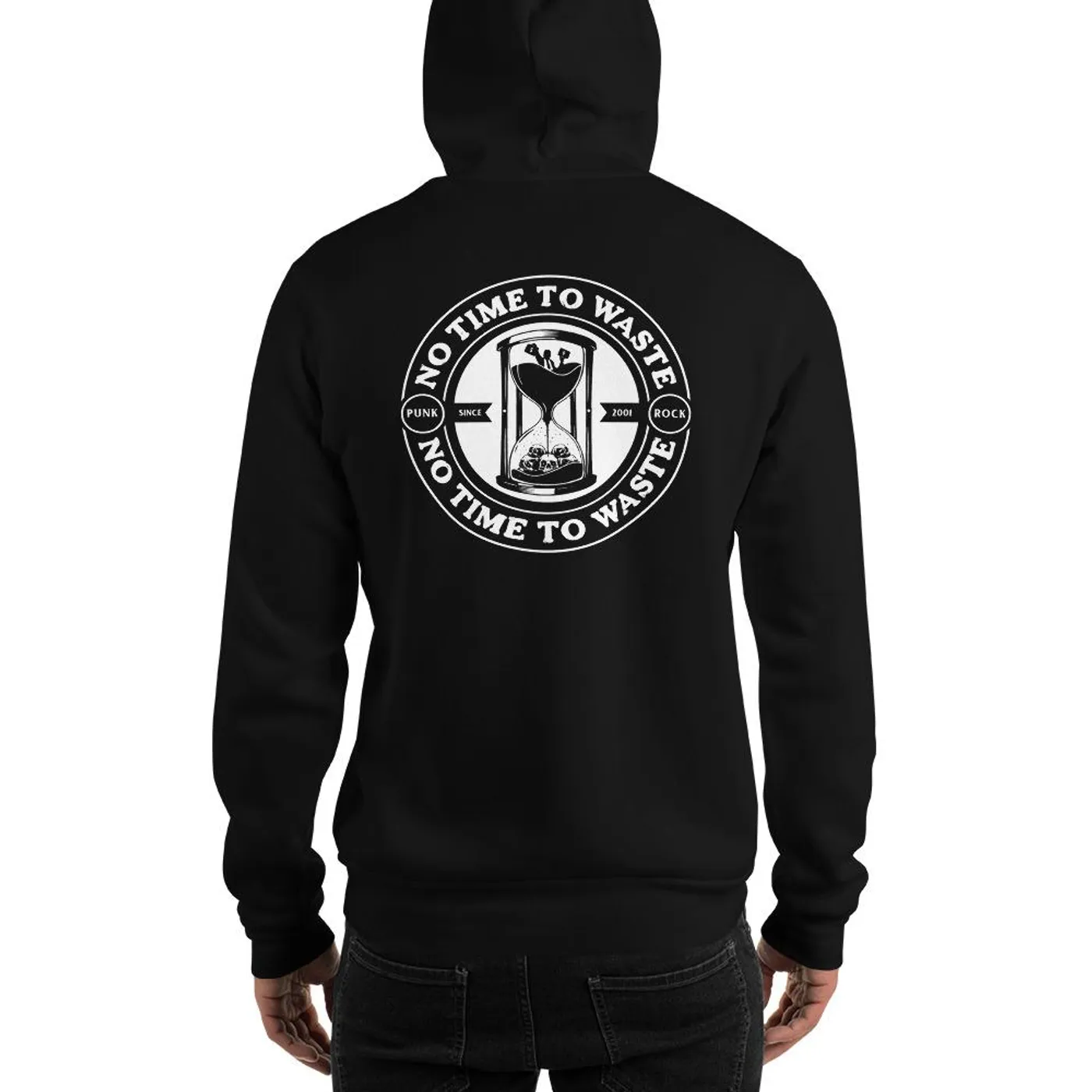 No Time To Waste N.T.T.W Front & Rear Logo Unisex Hoodie