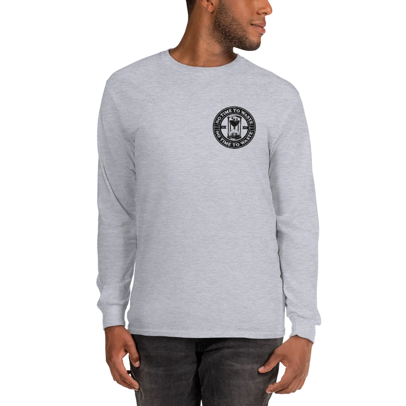 No Time To Waste N.T.T.W Logo Men’s Long Sleeve Shirt