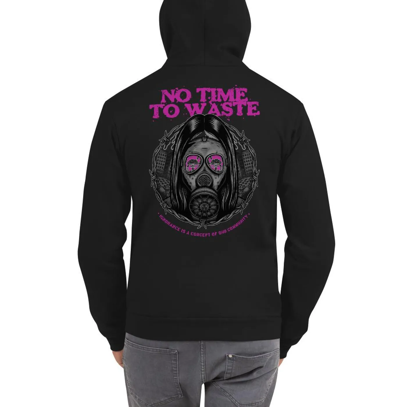 No Time To Waste N.T.T.W 2020 Toxic Front & Back Unisex Zip Up Hoodie
