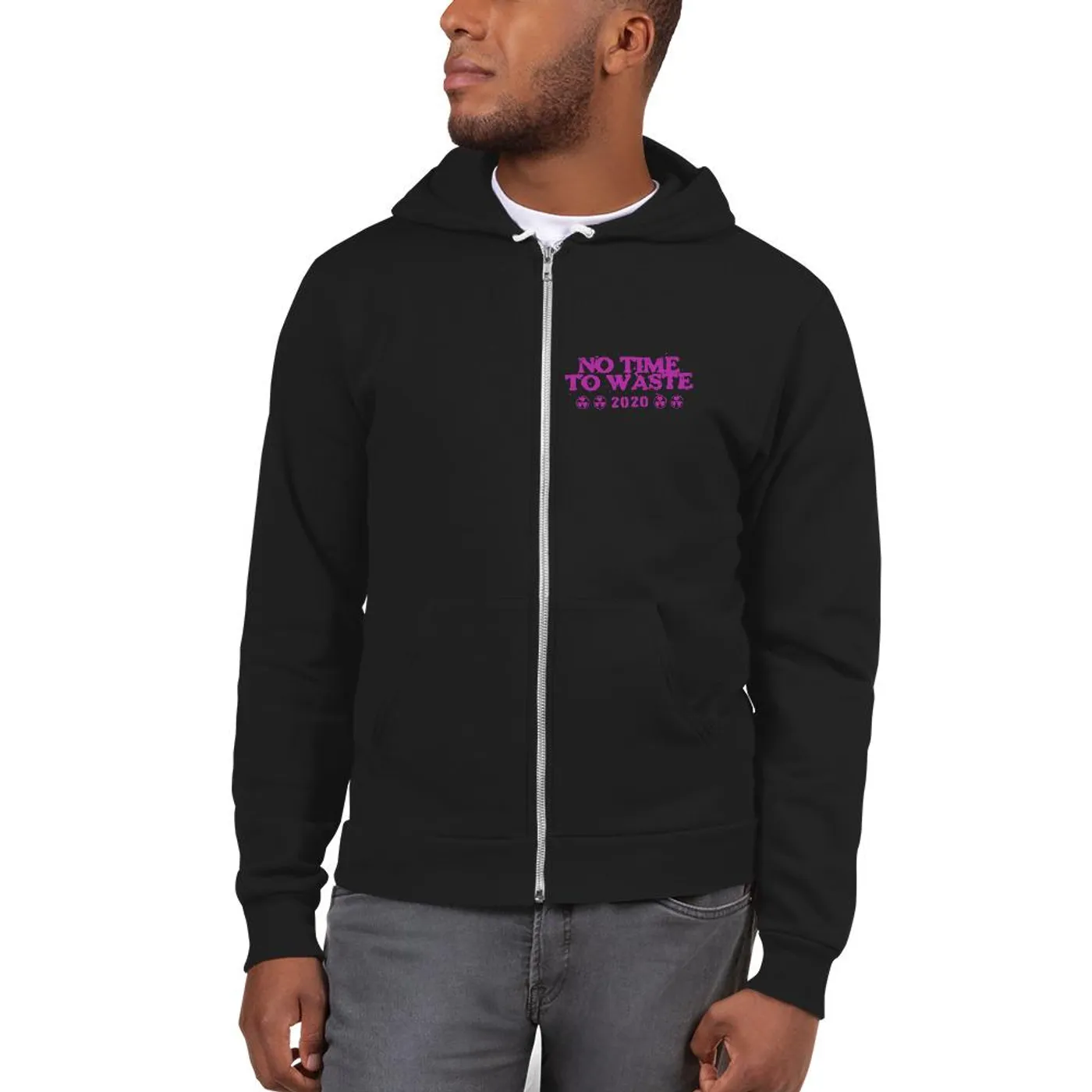 No Time To Waste N.T.T.W 2020 Toxic Front & Back Unisex Zip Up Hoodie