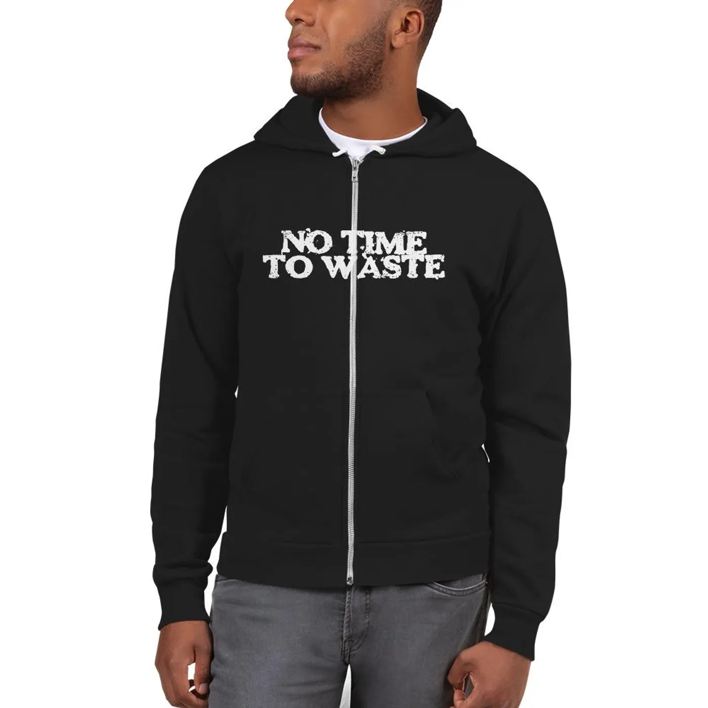 No Time To Waste N.T.T.W Mass Destruction  Front & Back Unisex Zip Up Hoodie