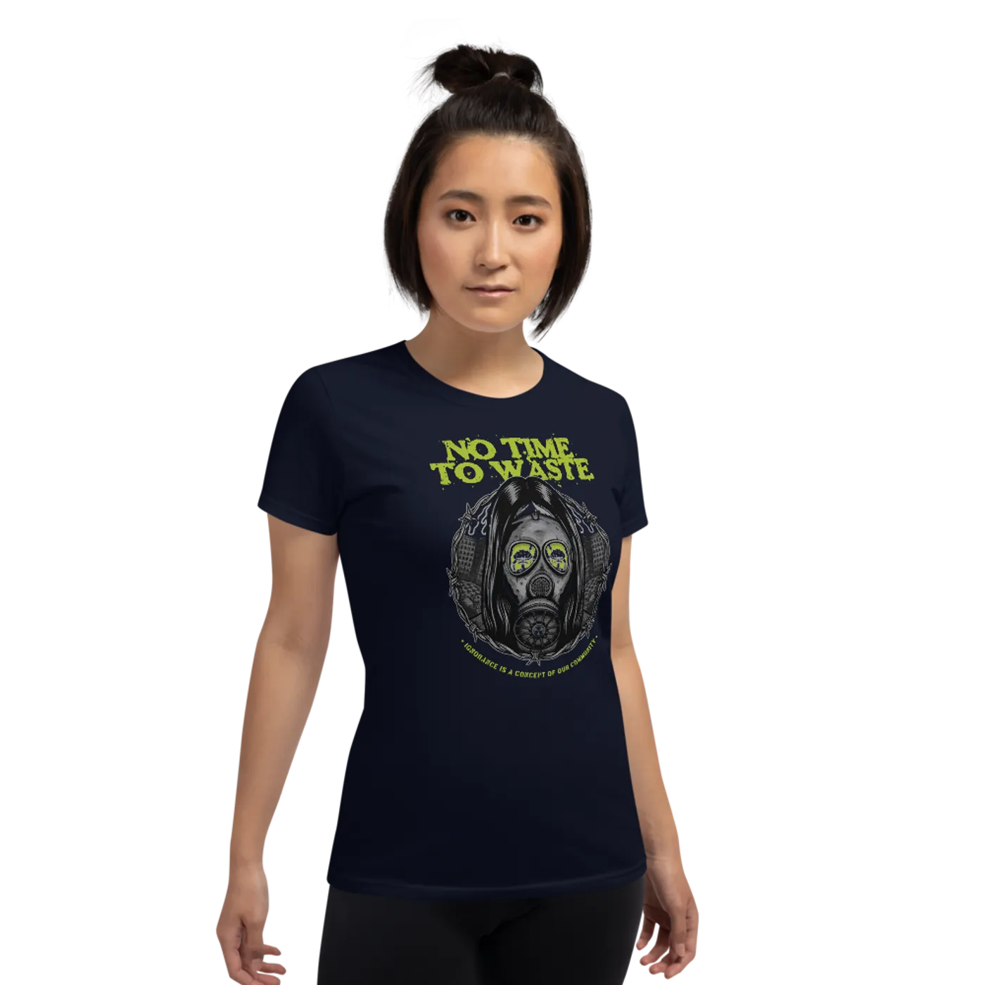 No Time To Waste N.T.T.W Toxic Green Women's Short Sleeve T-Shirt