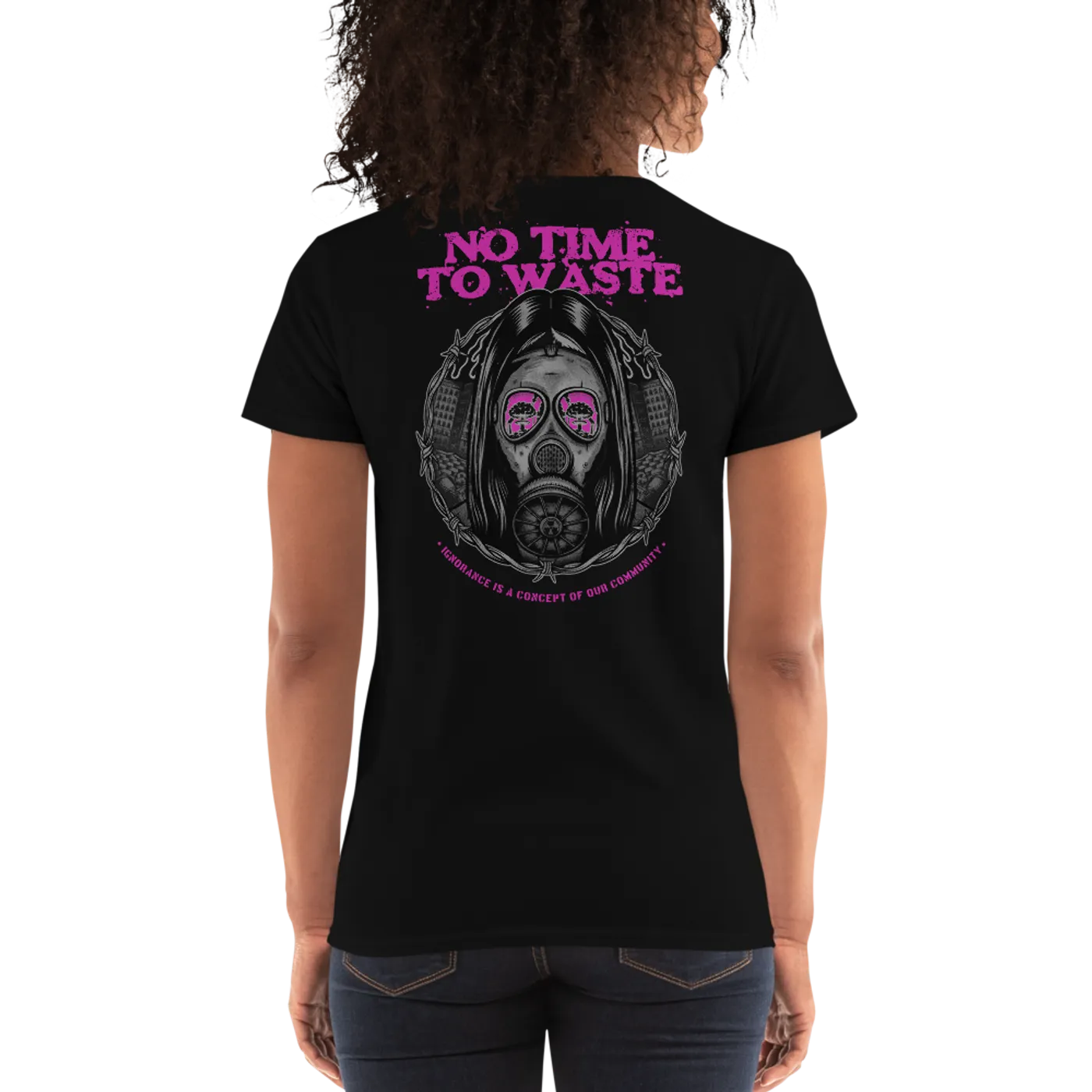 No Time To Waste N.T.T.W Toxic Front & Back Women's Short Sleeve T-Shirt
