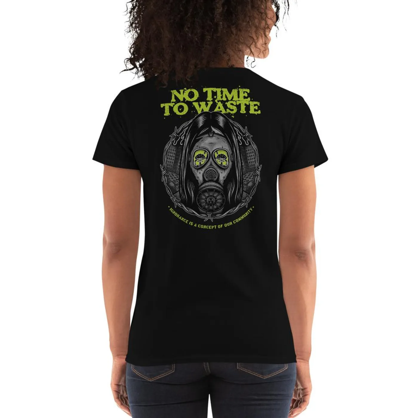 No Time To Waste N.T.T.W Toxic Front & Back Women's Short Sleeve T-Shirt