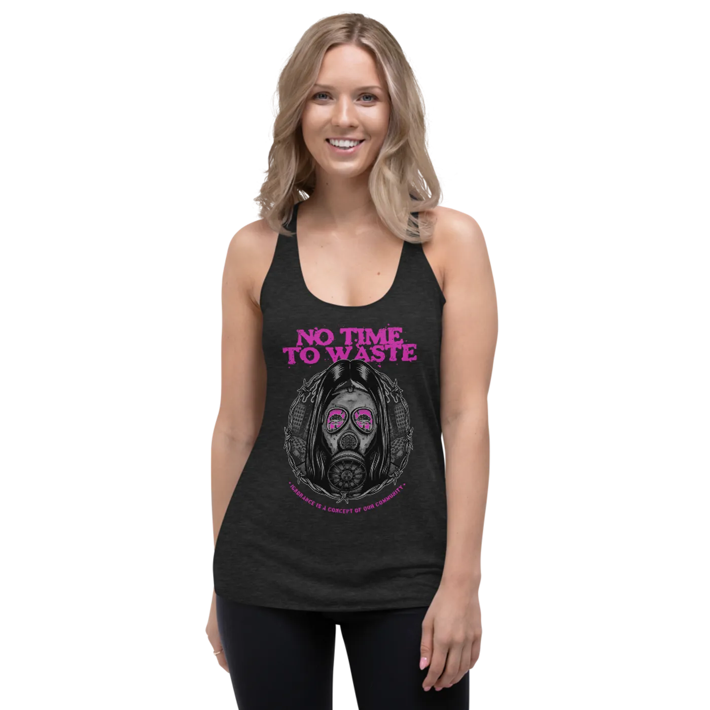 No Time To Waste N.T.T.W Women's Racerback Tank