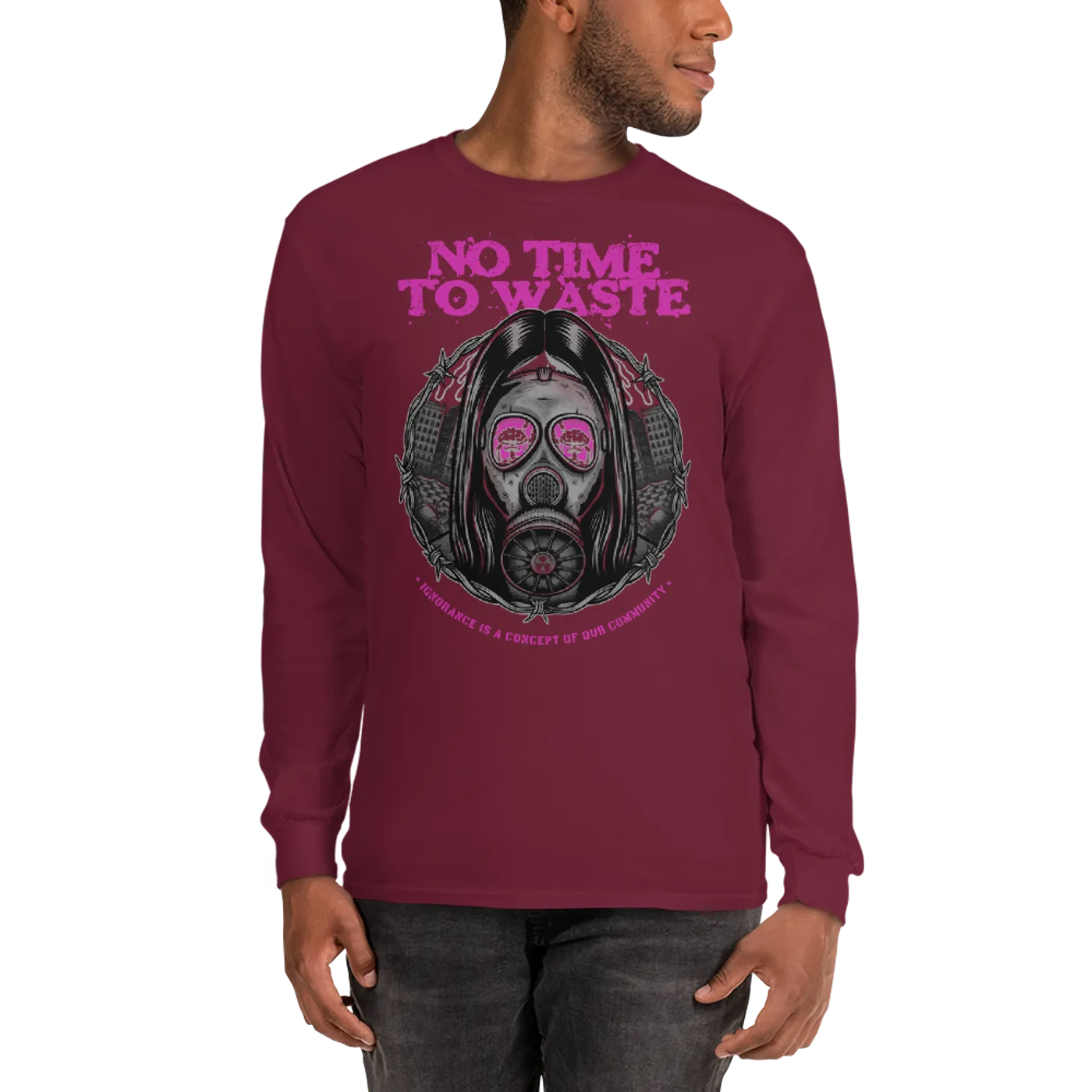 No Time To Waste N.T.T.W Toxic Men’s Long Sleeve Shirt