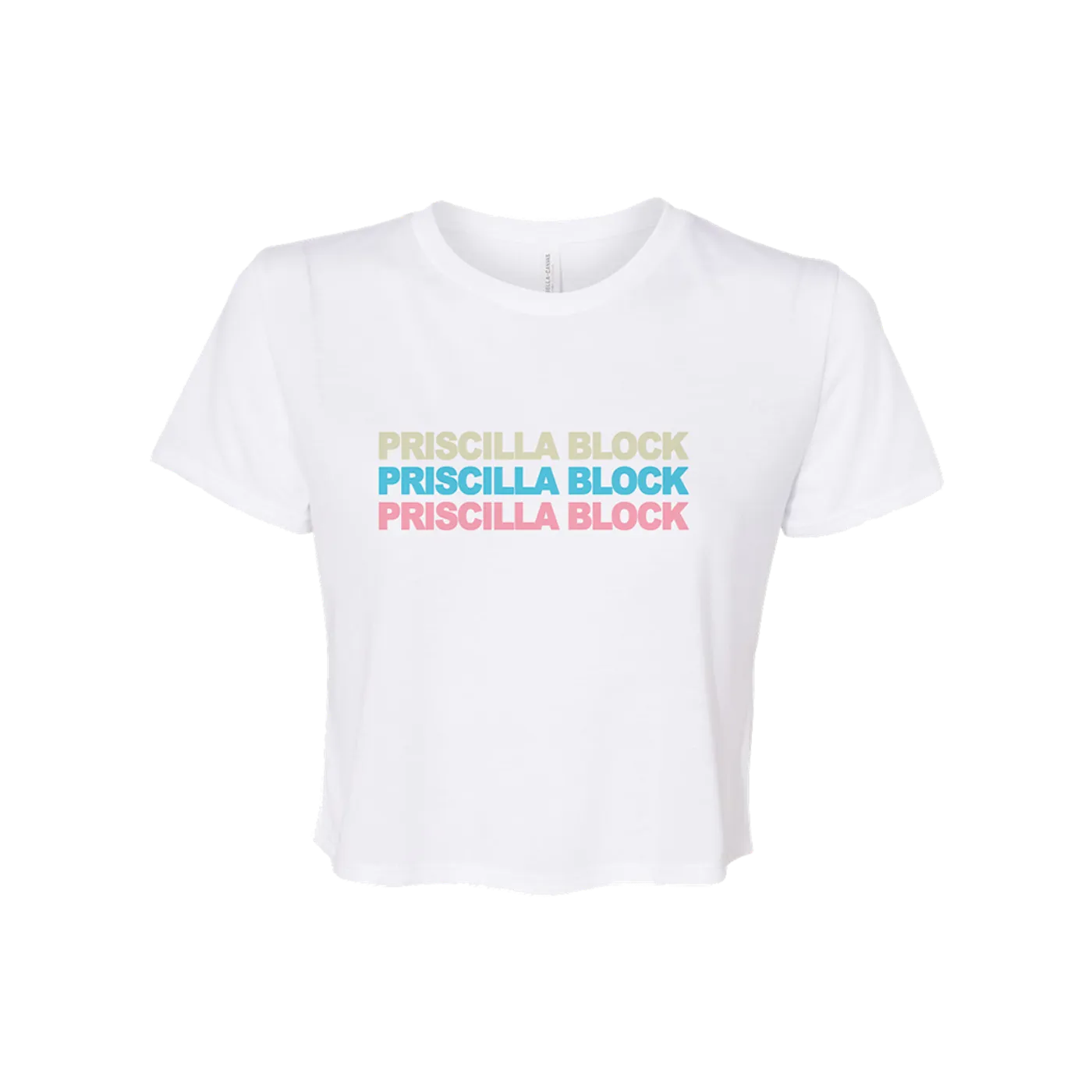 Priscilla Block Chromatic Crop T-Shirt