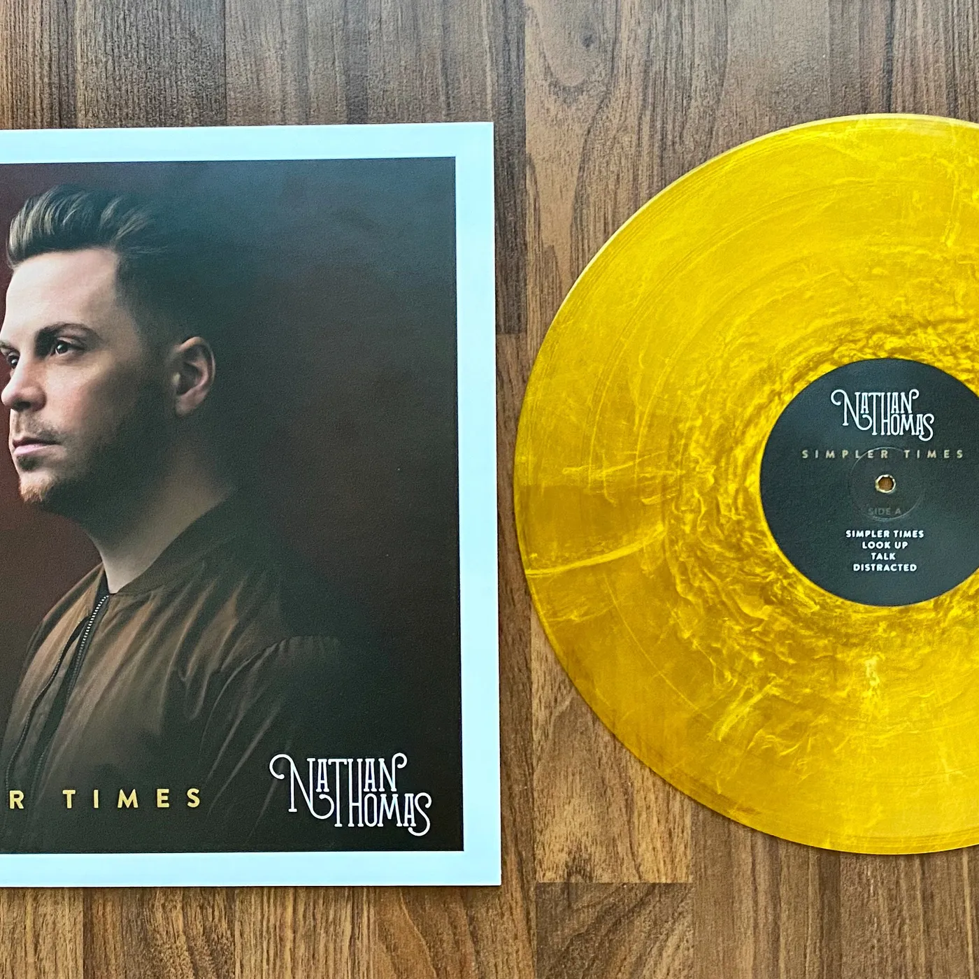 "Simpler Times" - Special Edition Gold Vinyl Record by Nathan Thomas