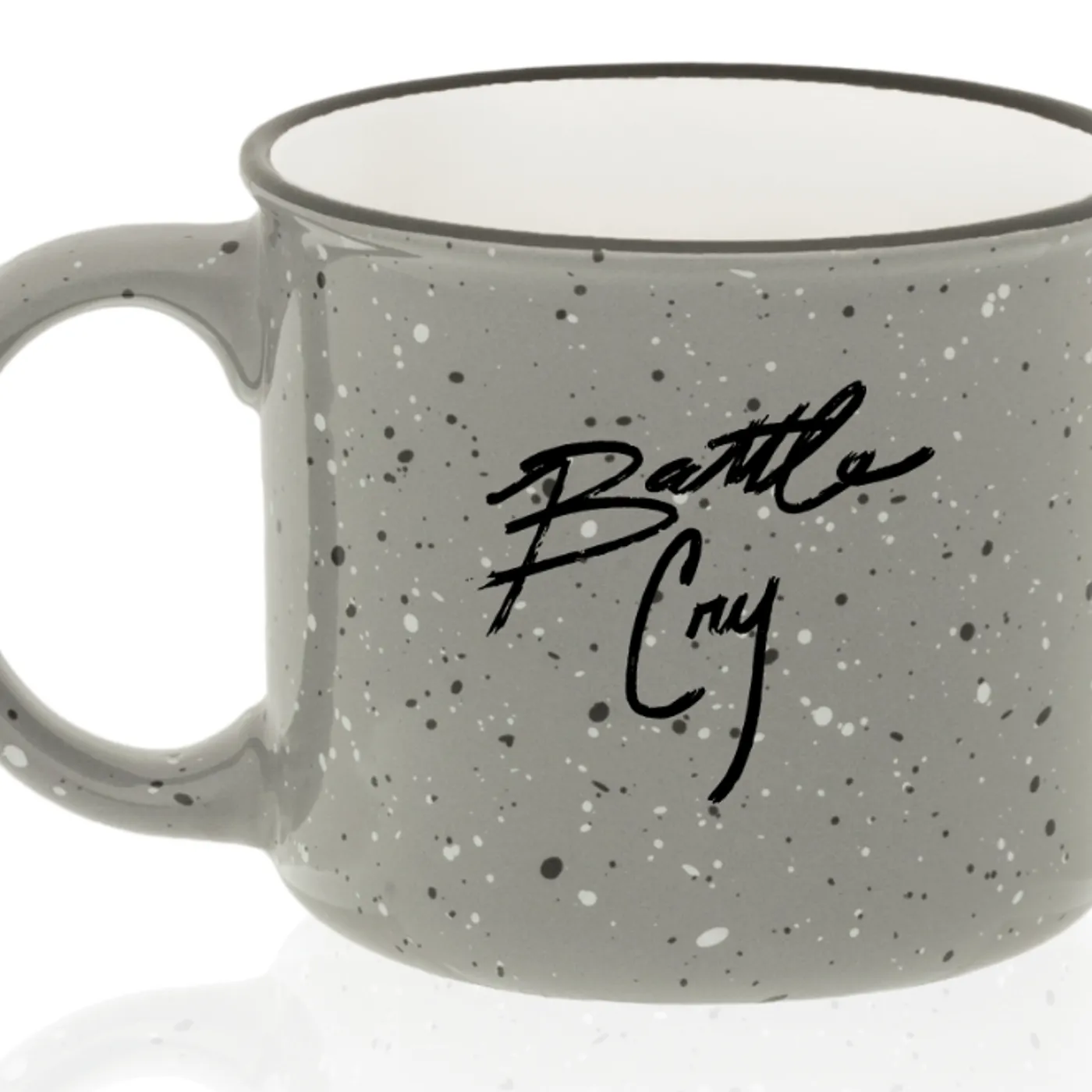 Battle Cry - Gray Ceramic Campfire Mug - Nathan Thomas