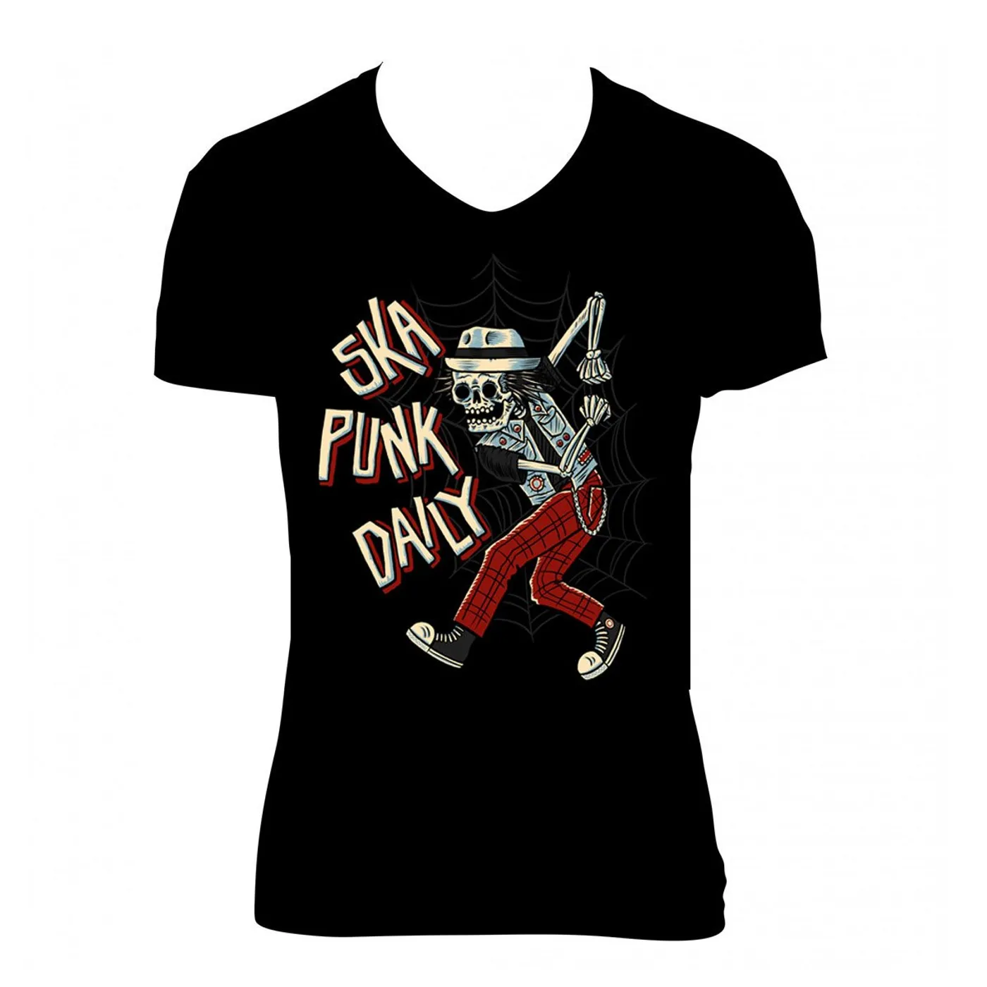 Road Dog Merch Ska Punk Daily "Skanking Bones" Shirt (Woman)
