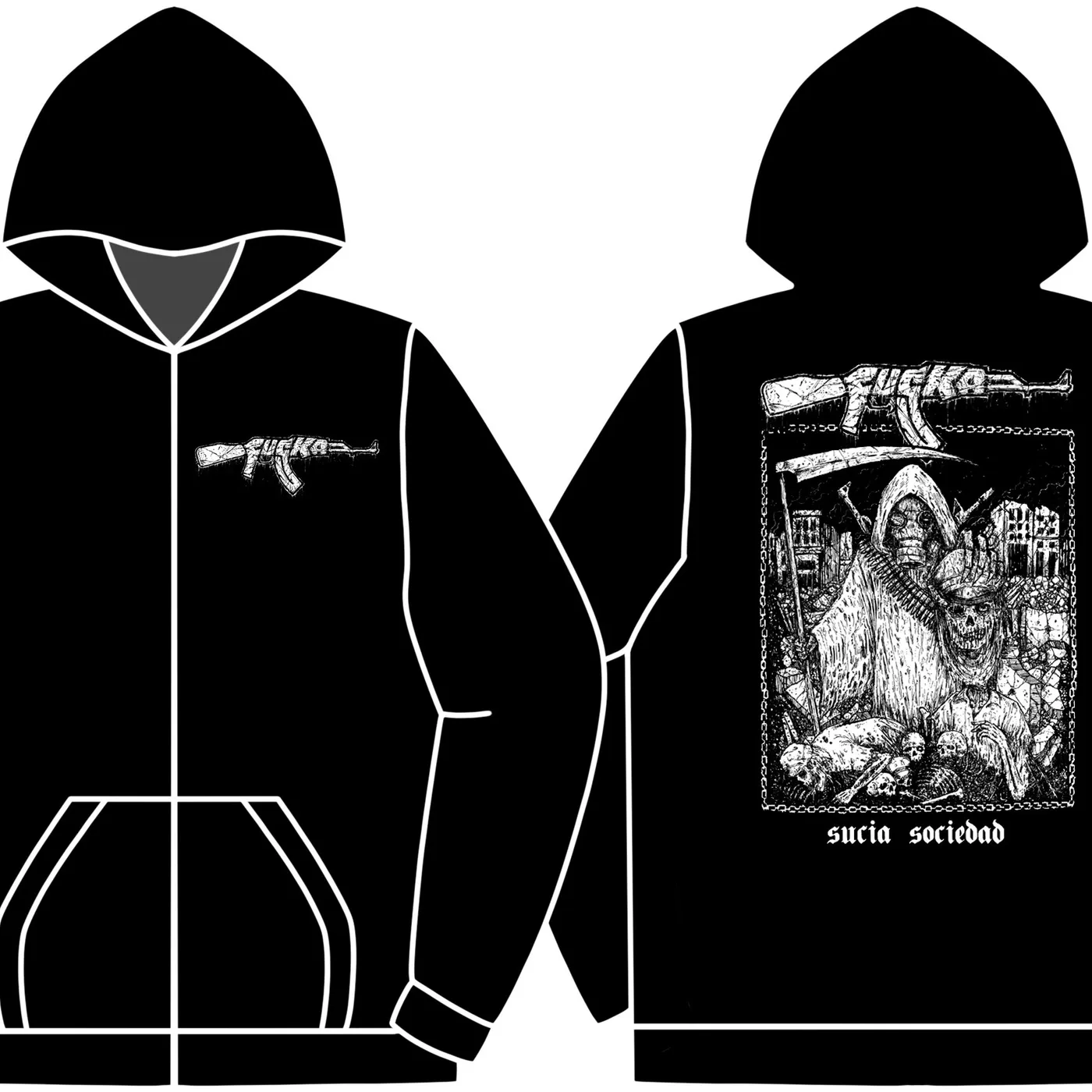 Smelvis Records Fuska "Sucia Sociedad" Hoodie