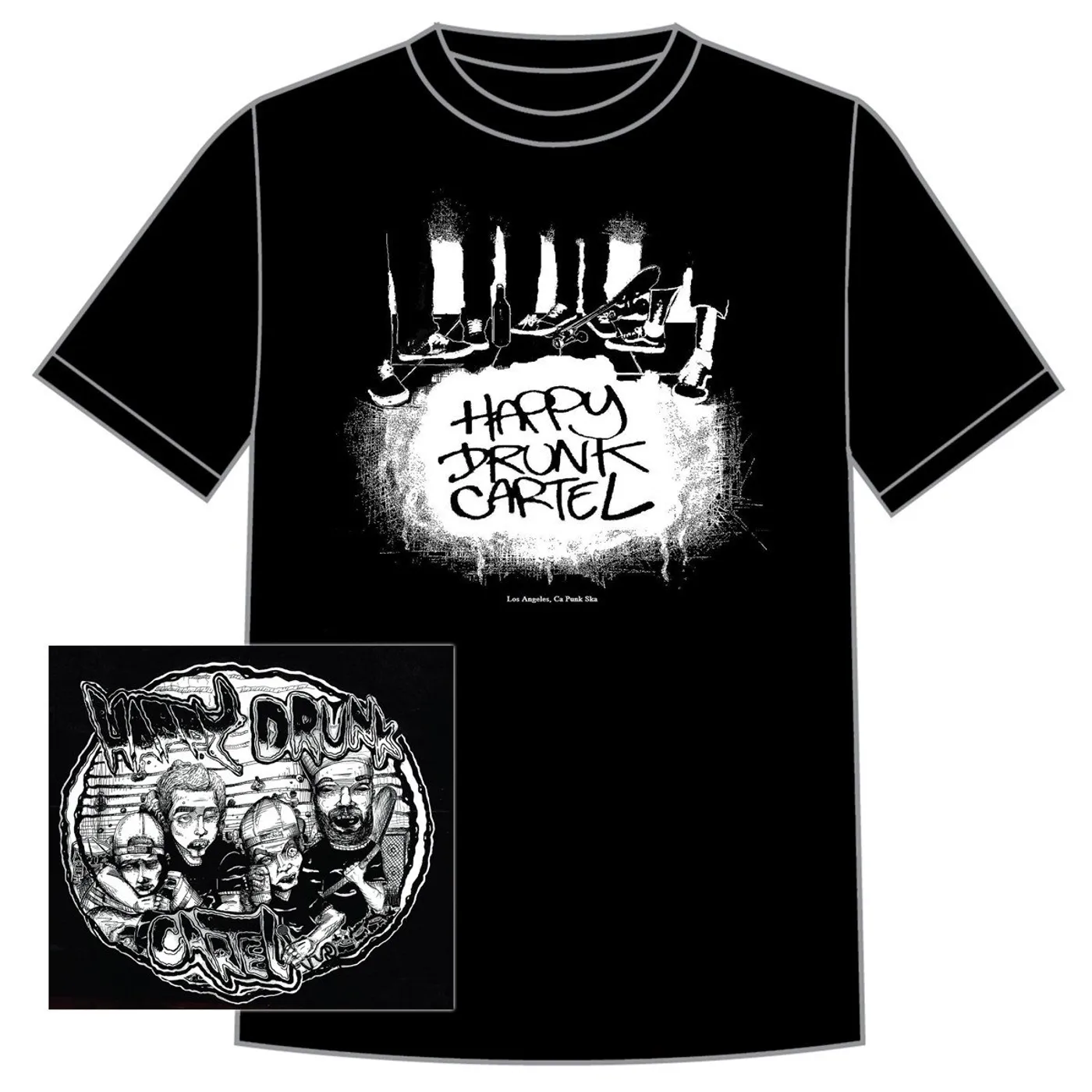 Happy Drunk Cartel "Skate"  CD/Shirt Bundle