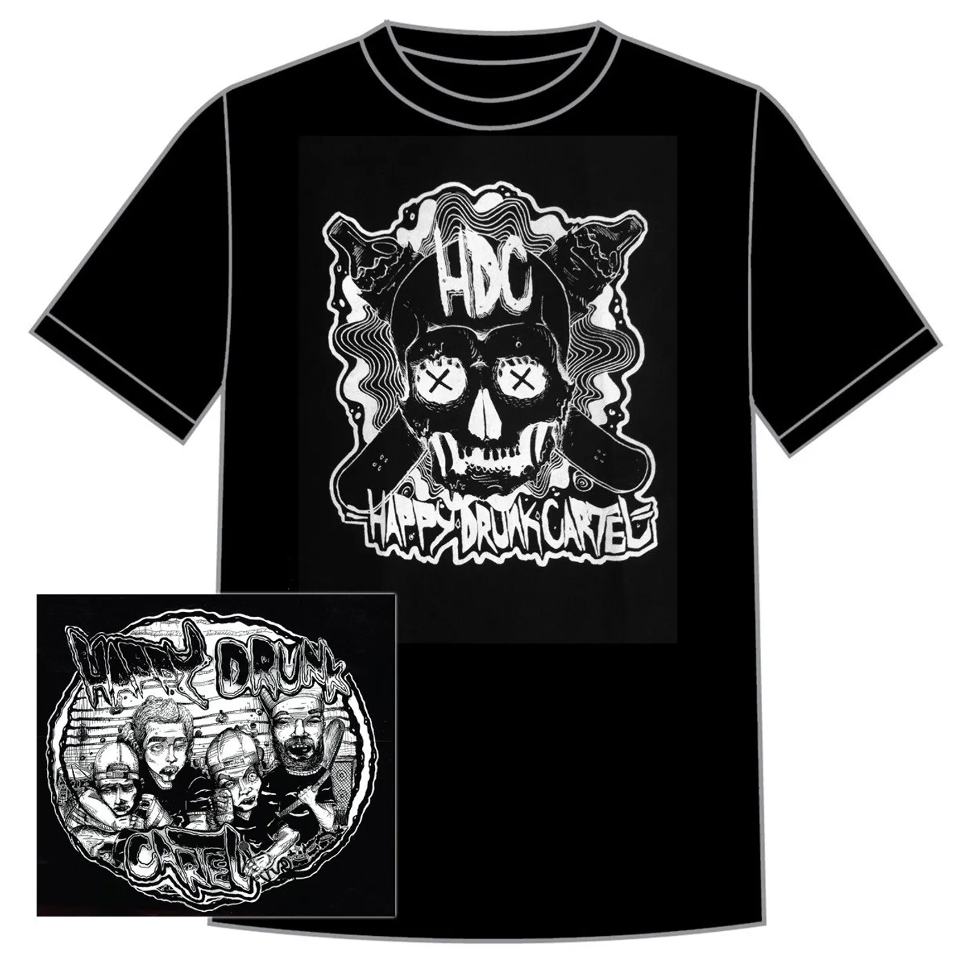 Happy Drunk Cartel "Skull"  CD/Shirt Bundle