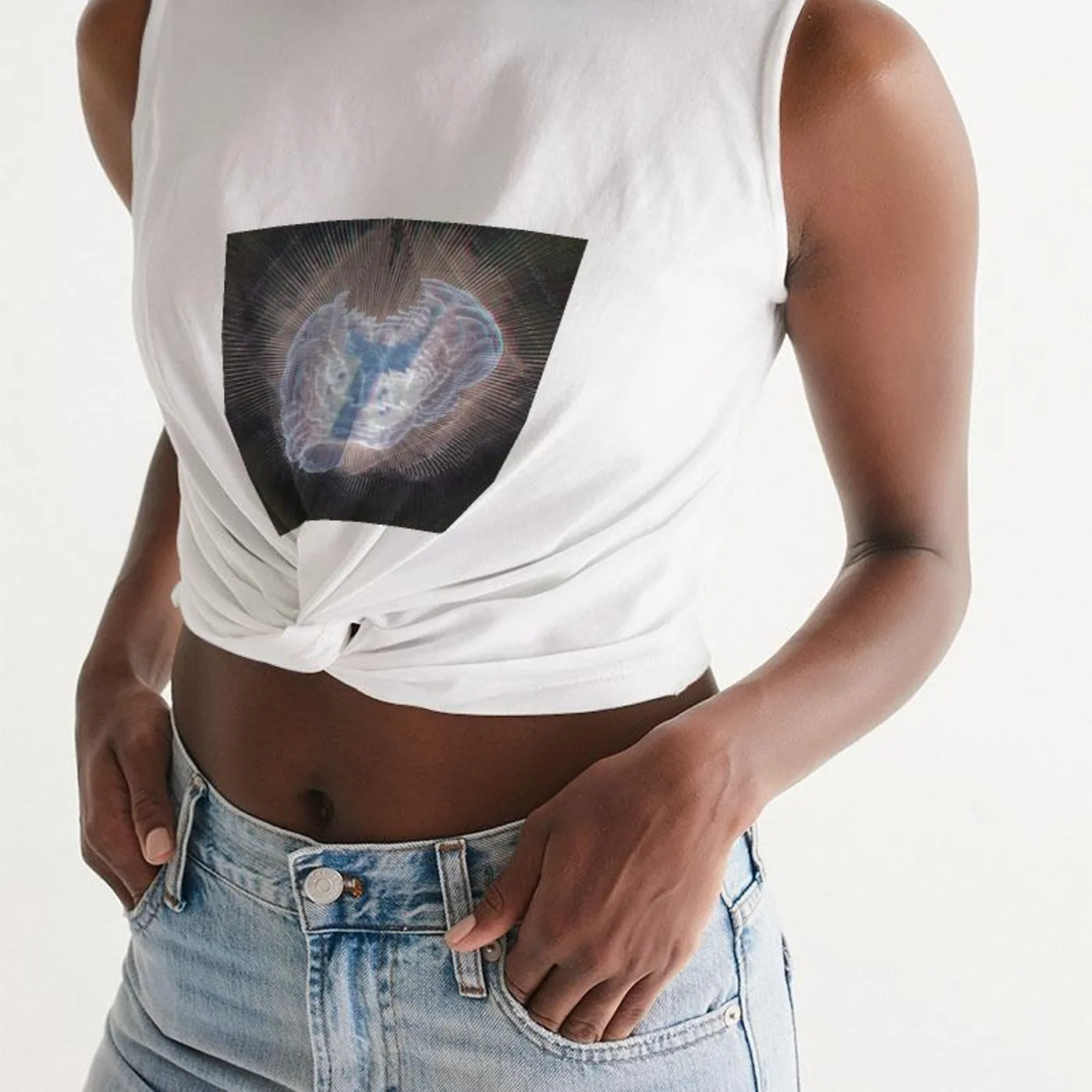TFMOM The Holy Tee. Women's Twist-Front Tank