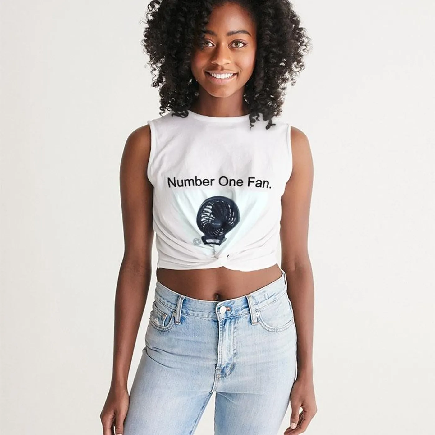 TFMOM Number One Fan! Women's Twist-Front Tank