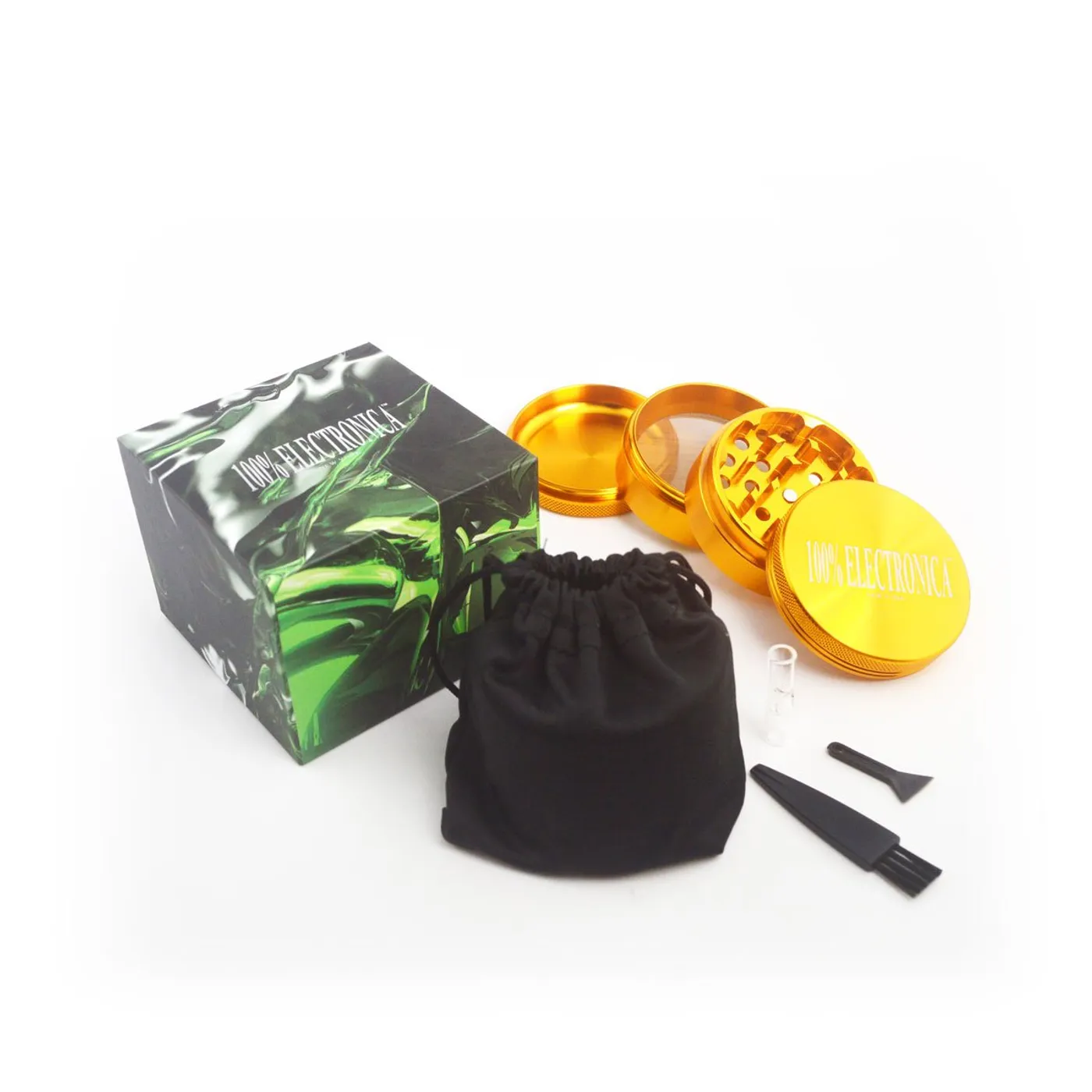 100% Electronica 420% Electronica Premium Aluminum "Plant Matter Dematerializer" Kit - [LTD Edition Yellow]