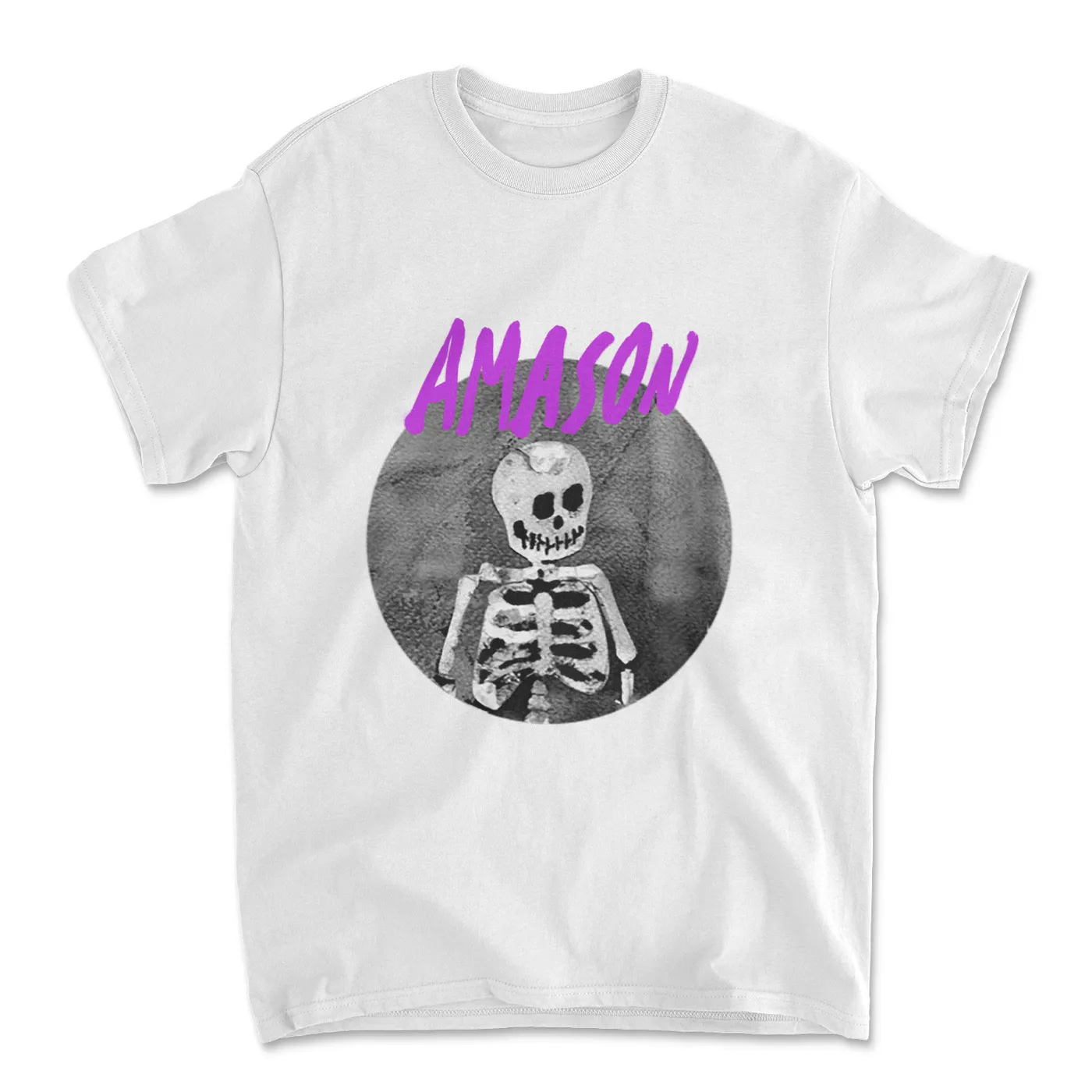 Amason T-shirt Skelett vit