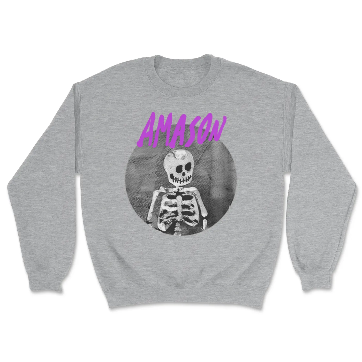 Amason Sweatshirt Skelett grå