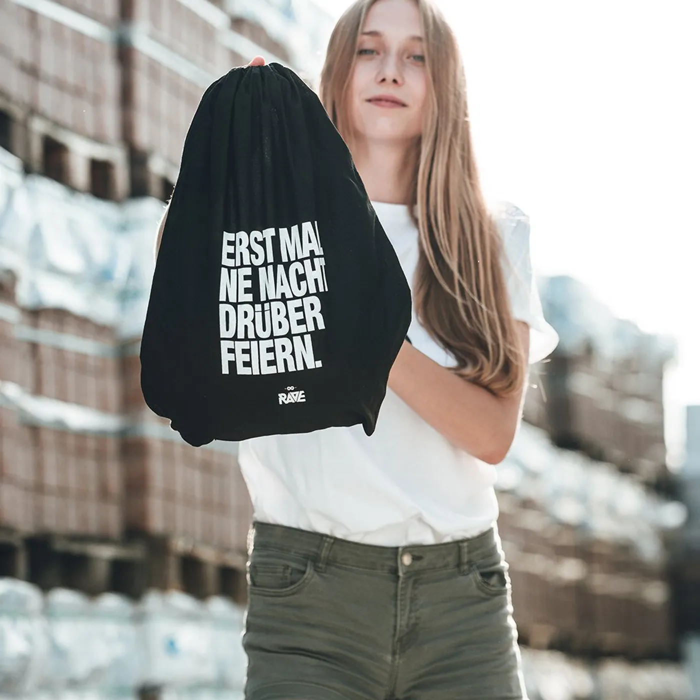 Rave Clothing Erst Mal Ne Nacht Drüber Feiern Turnbeutel