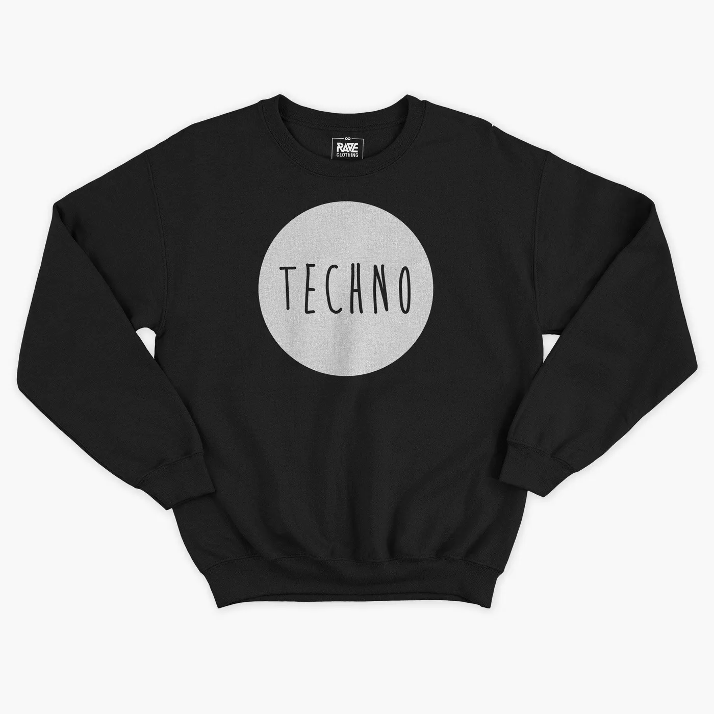 Rave Clothing Techno Crewneck in schwarz