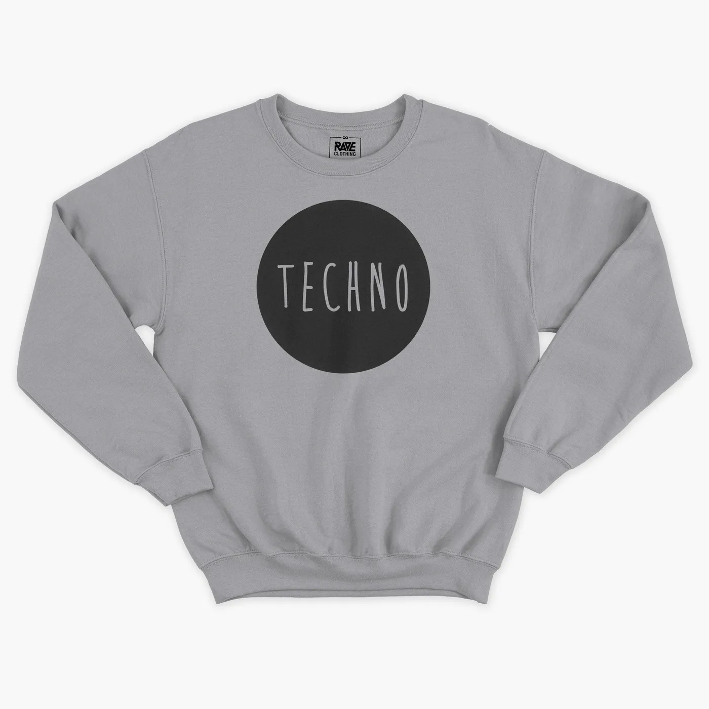 Rave Clothing Techno Pullover in hellgrau