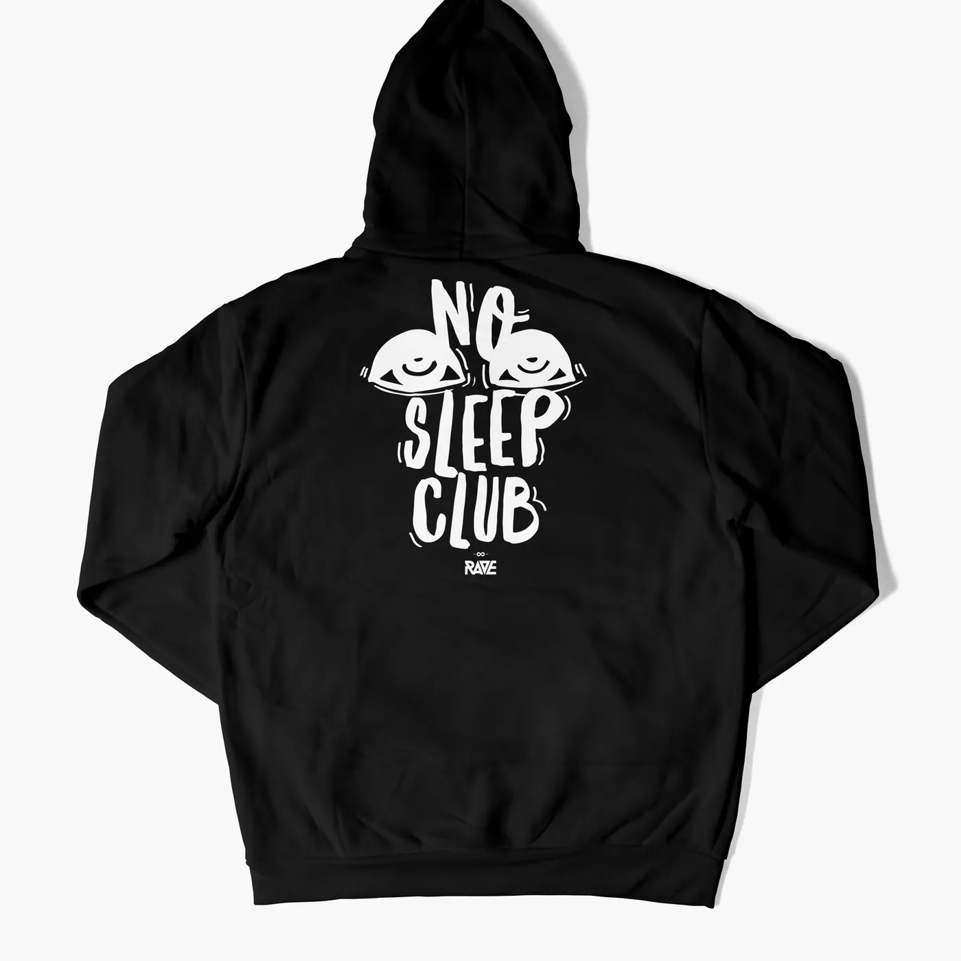 Rave Clothing No Sleep Club Hoodie in schwarz