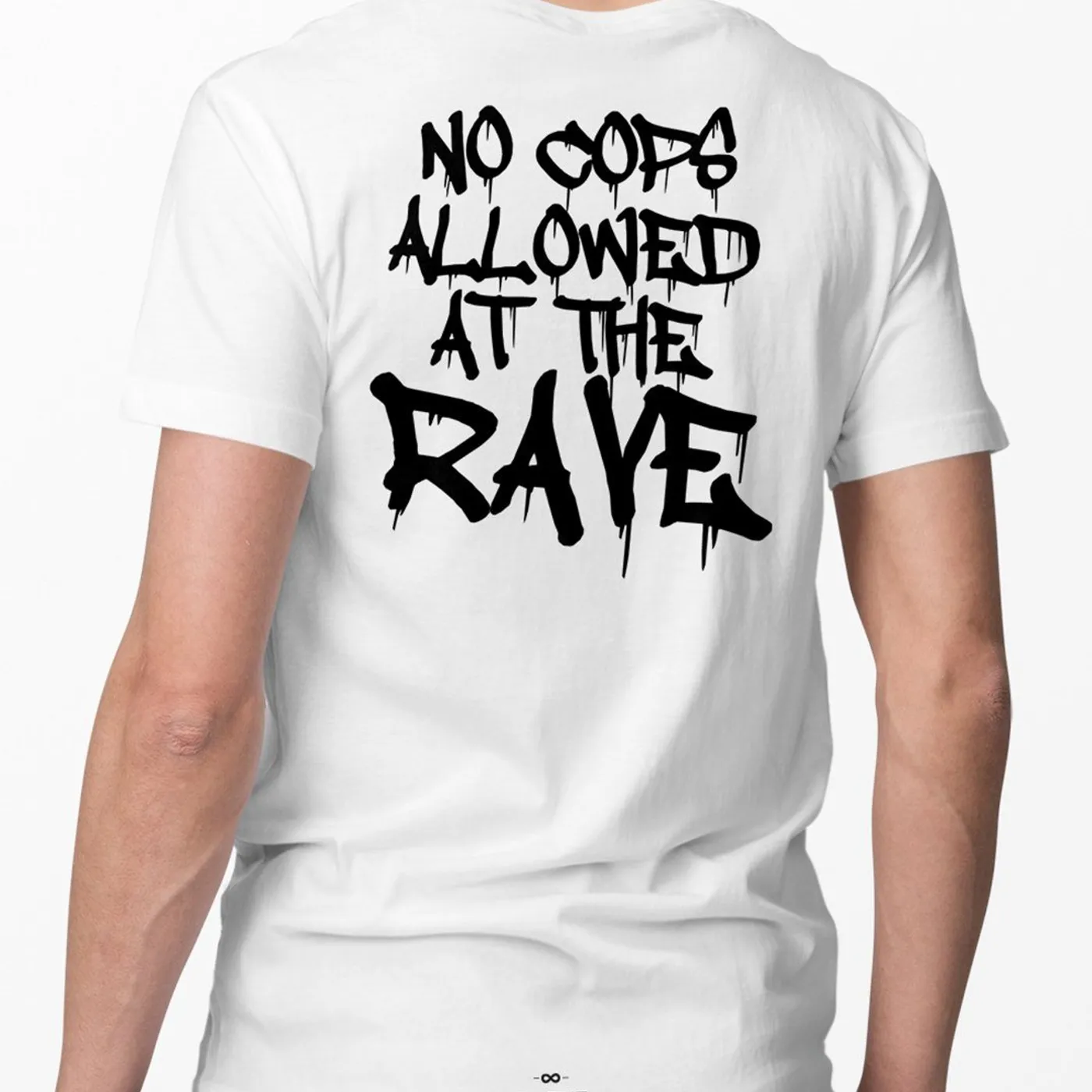 Rave Clothing Rave Is Not A Crime T-Shirt in weiß