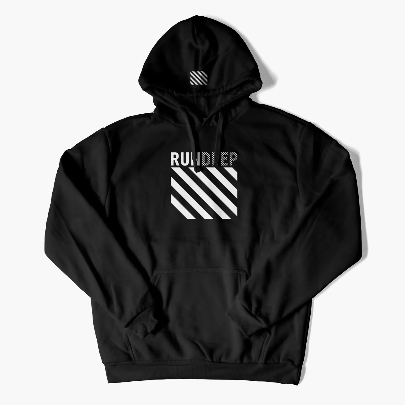 RUN DEEP Records Hoodie in schwarz