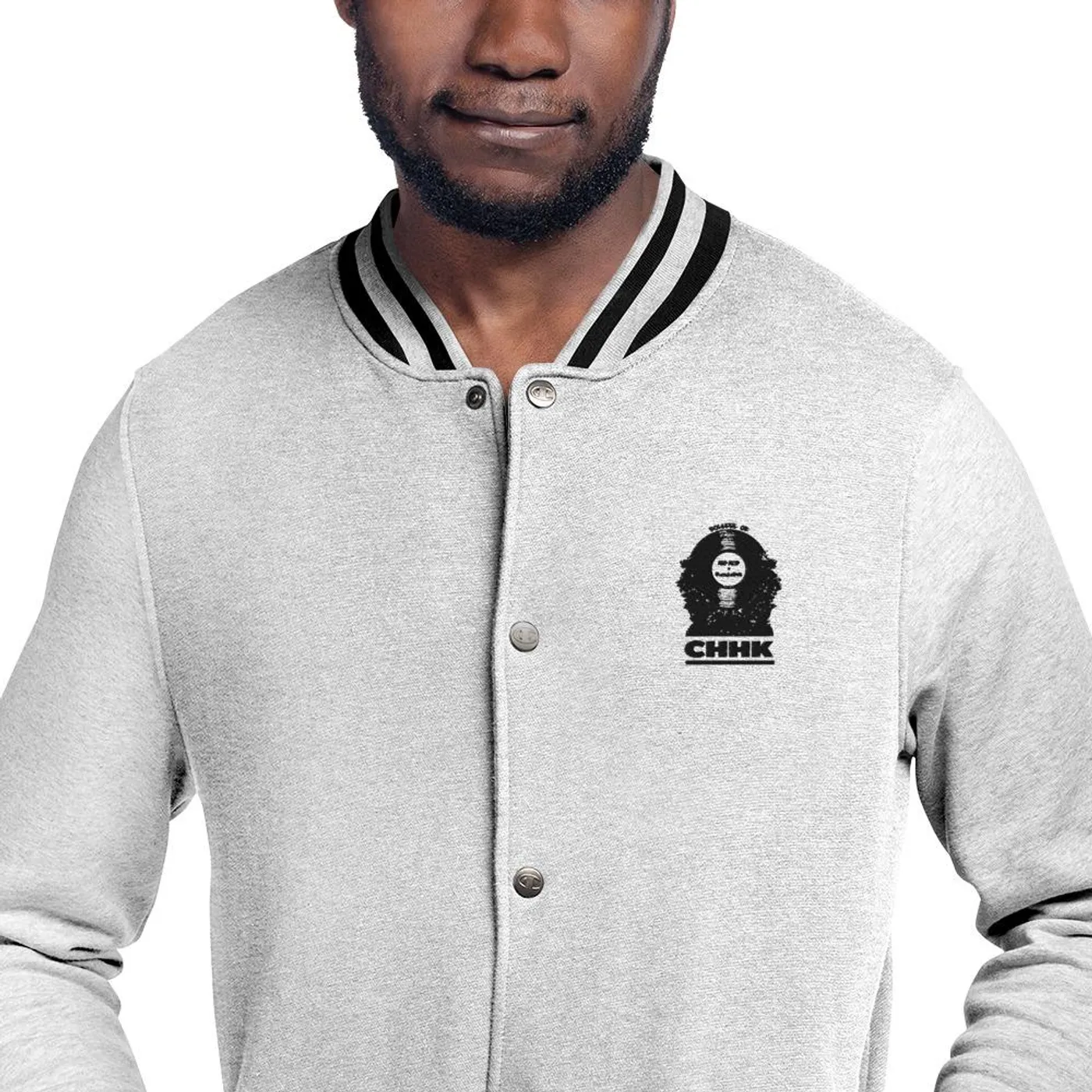 CHHK Embroidered Classic Bi Plate Logo Champion Bomber Jacket
