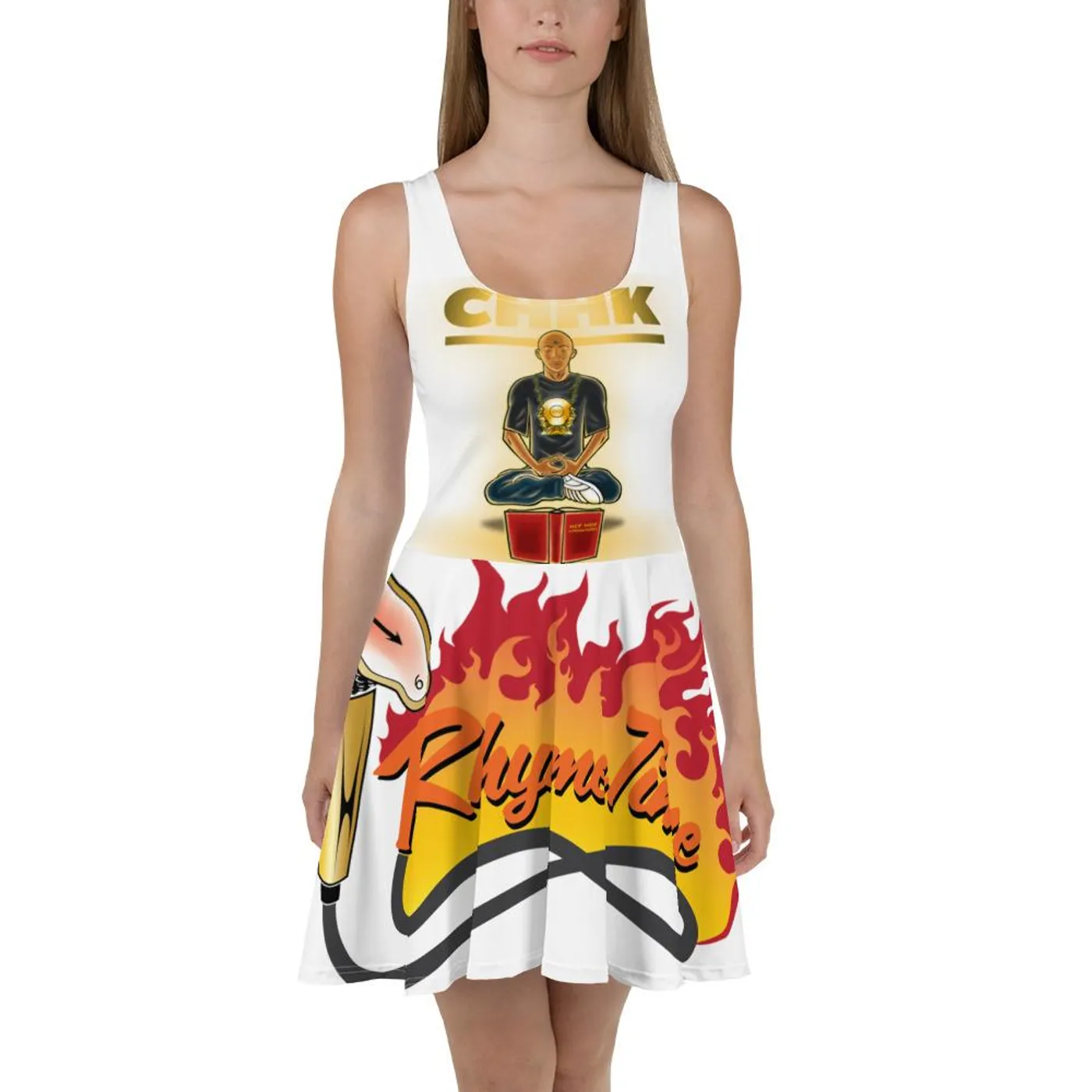 CHHK Logo Overload Skater Dress