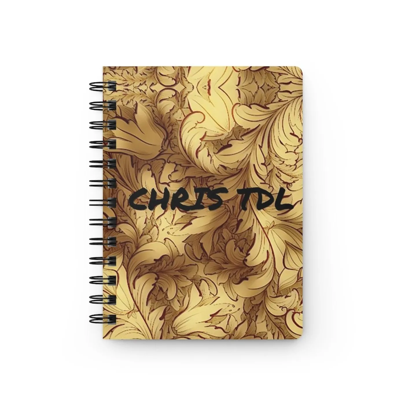 Chris TDL Spiral Bound Journal Gold