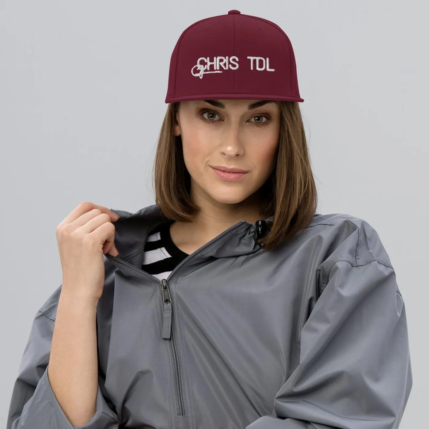 Chris TDL Embroidered Snapback Hat
