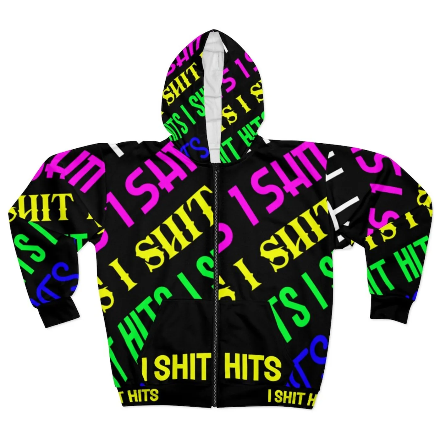 Coke Beats World I SHIT HITS Unisex Zip Hoodie