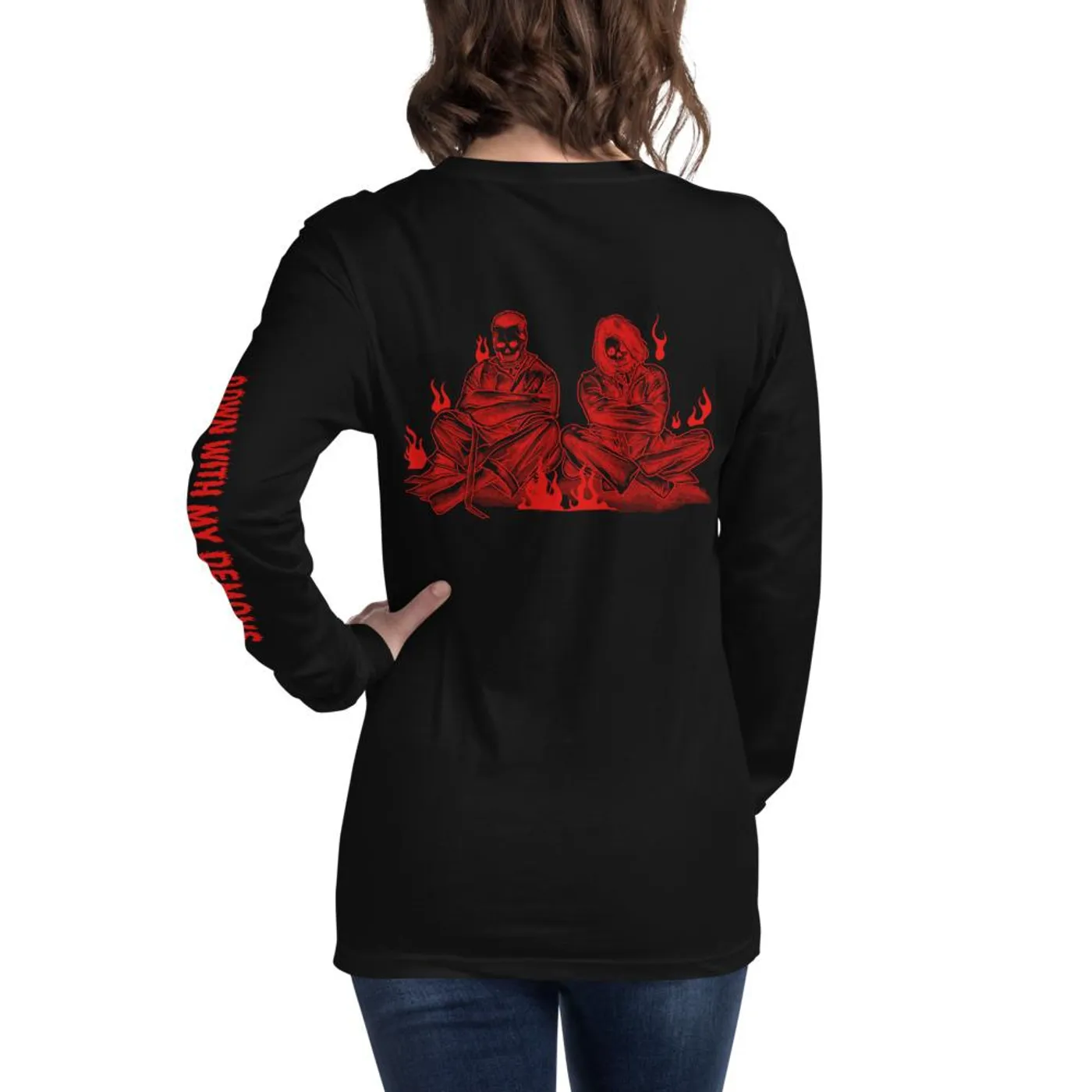 Xuitcasecity XCC "Down with My Demons" Unisex Long Sleeve Tee