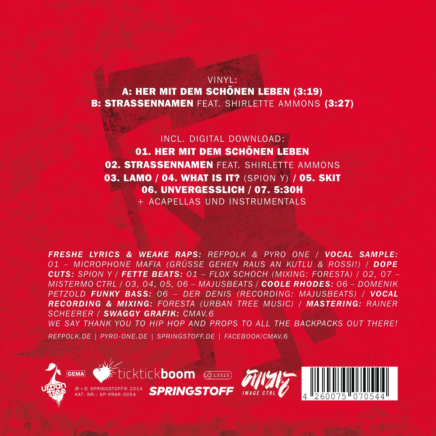 Refpolk & Pyro One - Aufstand der Rucksäcke (7" Vinyl + Download Card)