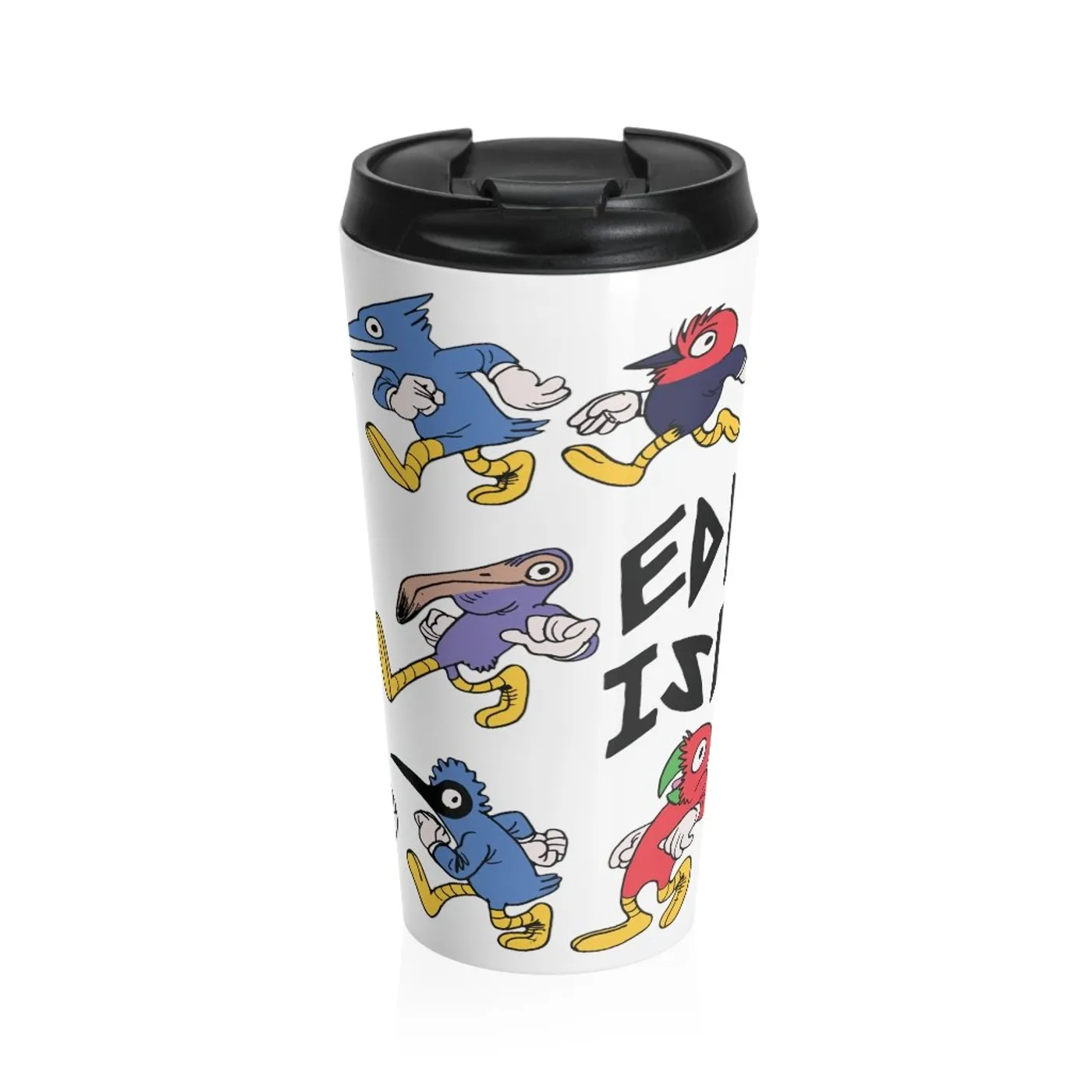 Eddie Island Stainless Steel Travel Mug - Birds