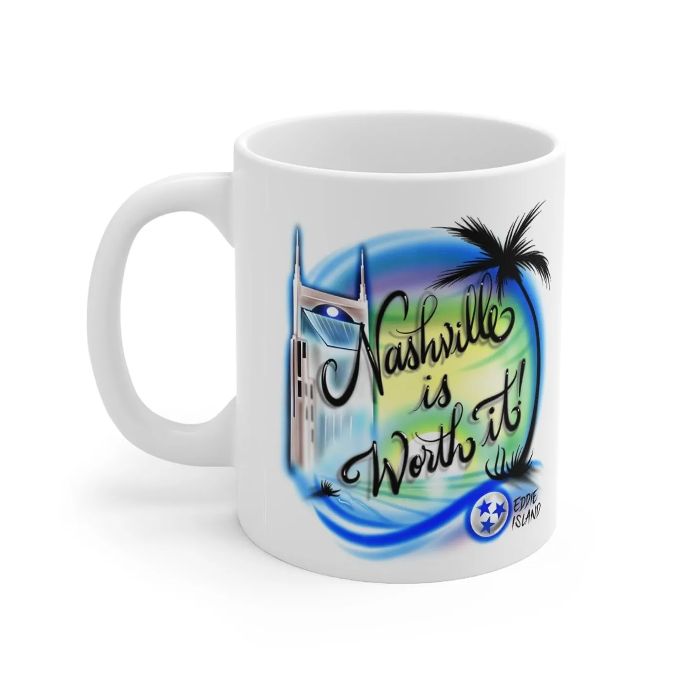 Eddie Island Classic Mug - Nashville Is Worth It!