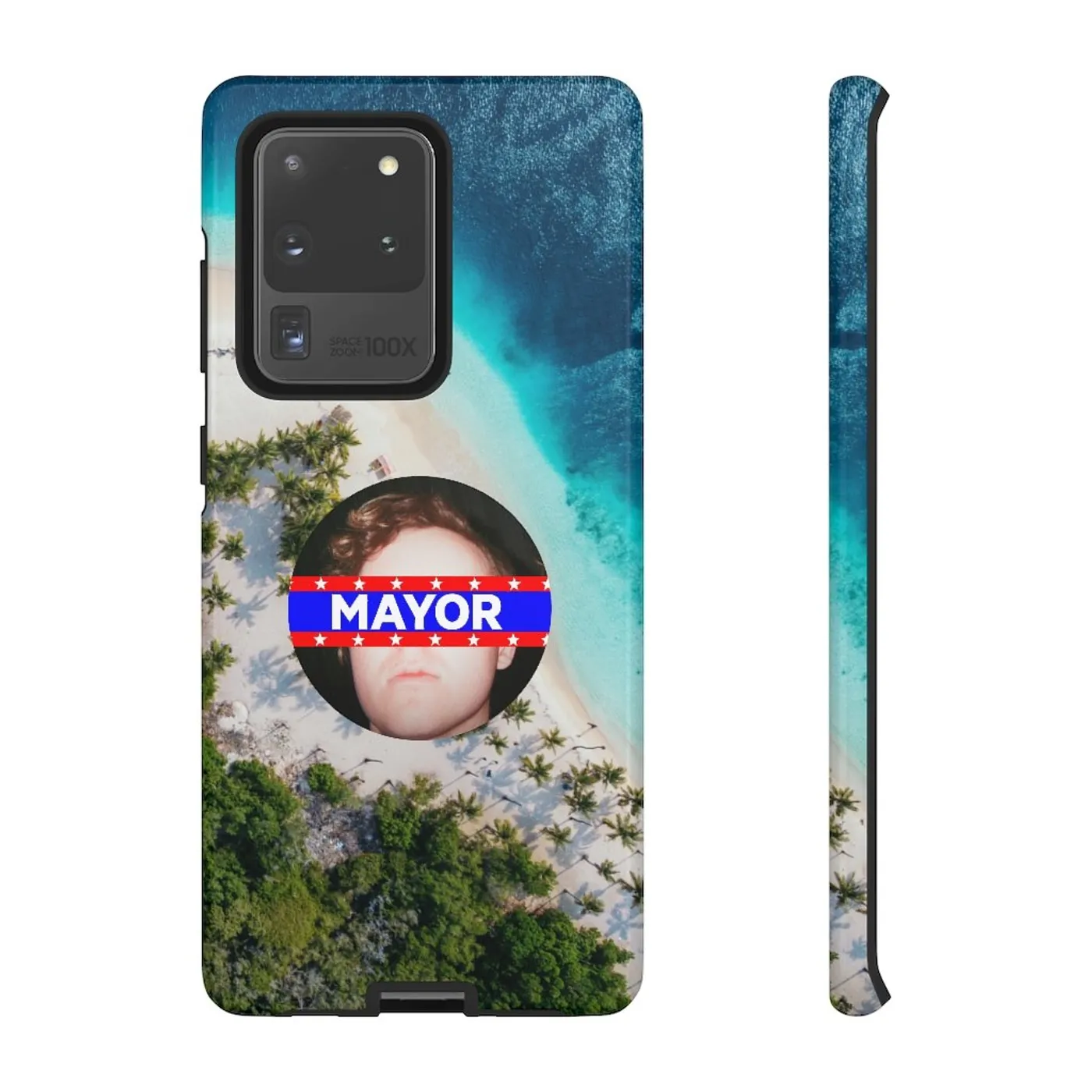 Eddie Island Tough Phone Cases (Apple & Android) - Mayor Button Costal
