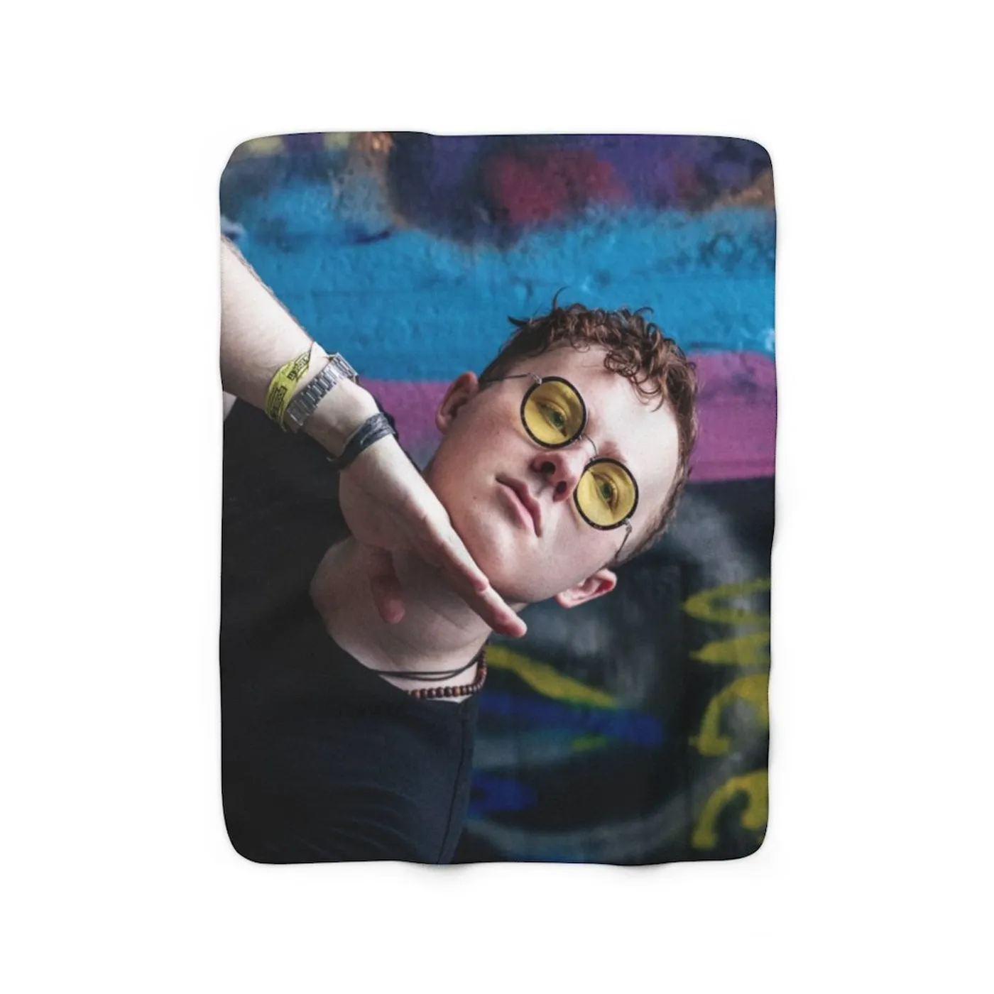 Eddie Island Blanket - Purple Portrait